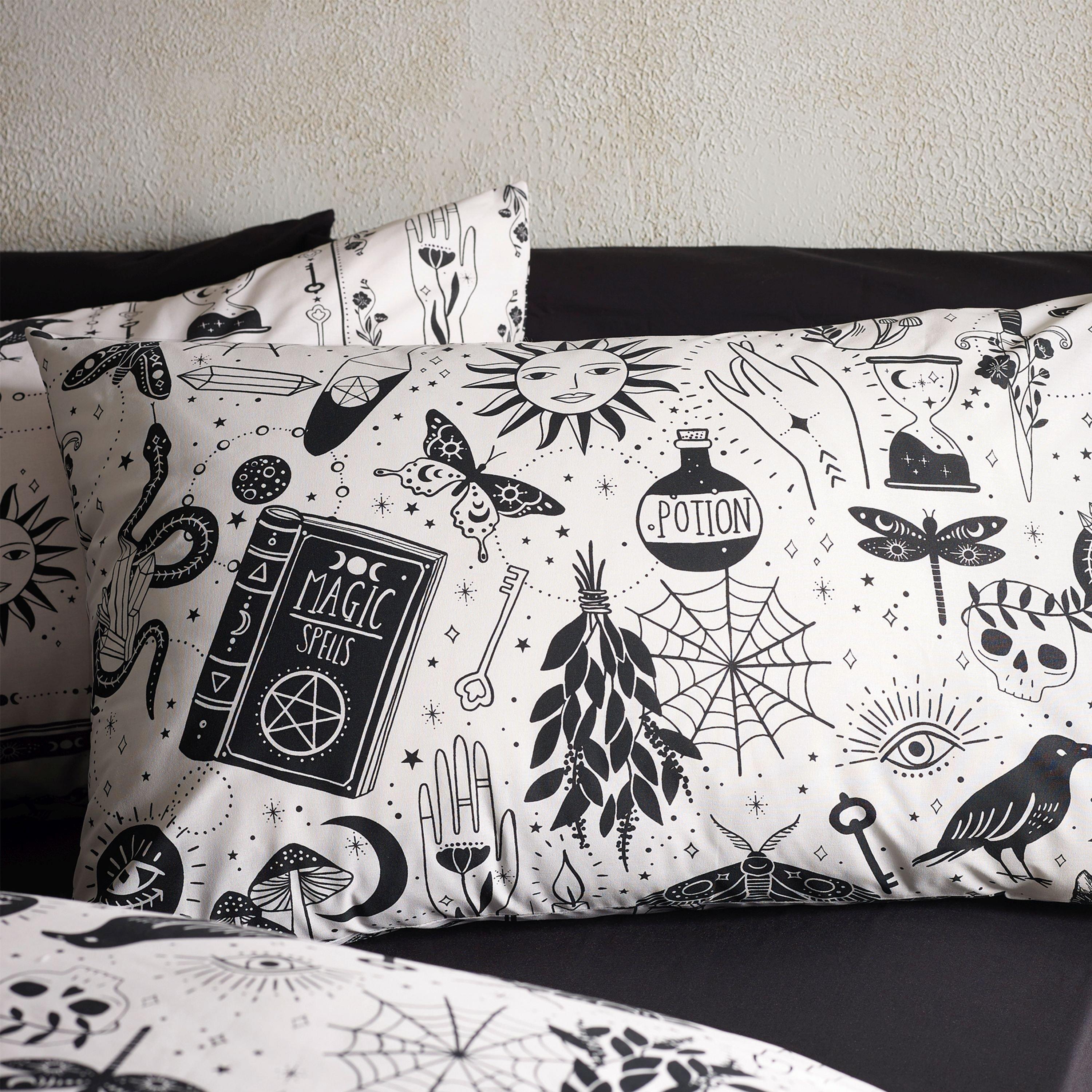 Black / Natural - Catherine Lansfield - Enchanted Witchcraft Reversible Duvet Cover Set - 3