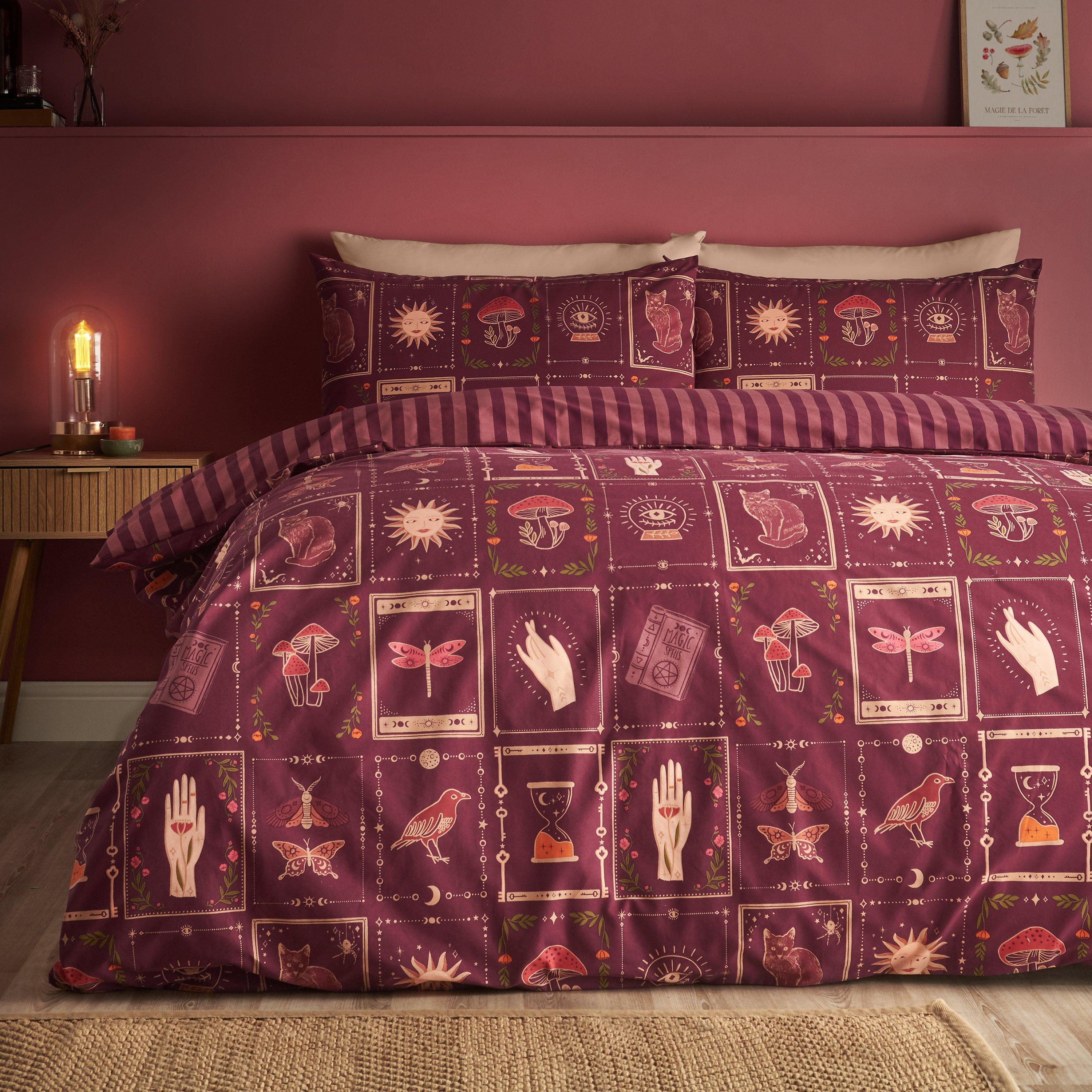Catherine Lansfield Enchanted Witchcraft Duvet Cover Set in Plum | Size: King - Image 14