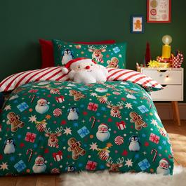 Catherine Lansfield Christmas Icons So Soft Reversible Duvet Cover Set