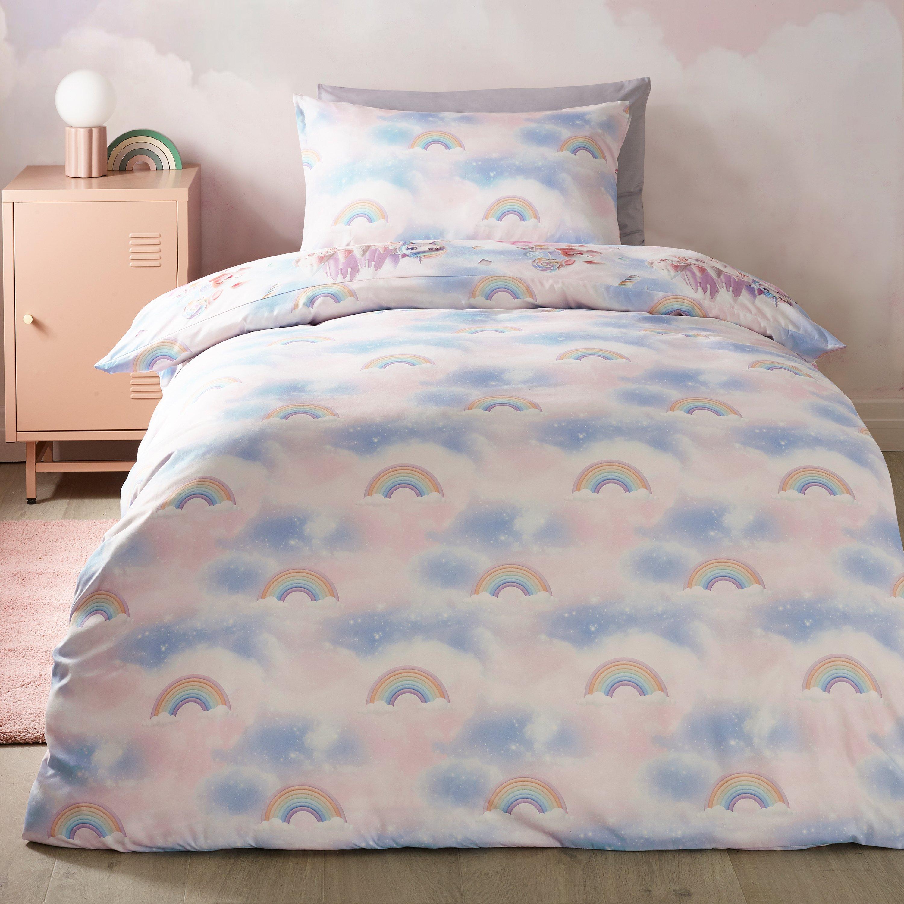 Pink - Catherine Lansfield - Candy Unicorn So Soft Reversible Duvet Cover Set - 2