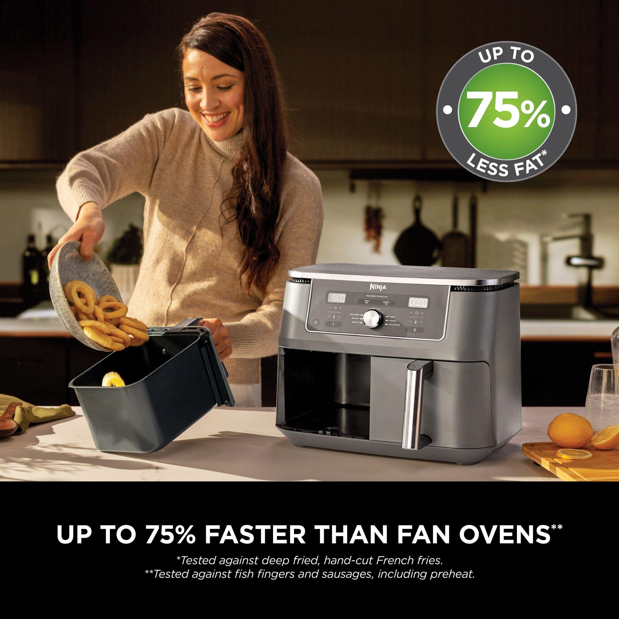 Gun Metal Grey - Ninja - MAX 6-in-1 Dual Zone Air Fryer 9.5L DZ400UK - 12