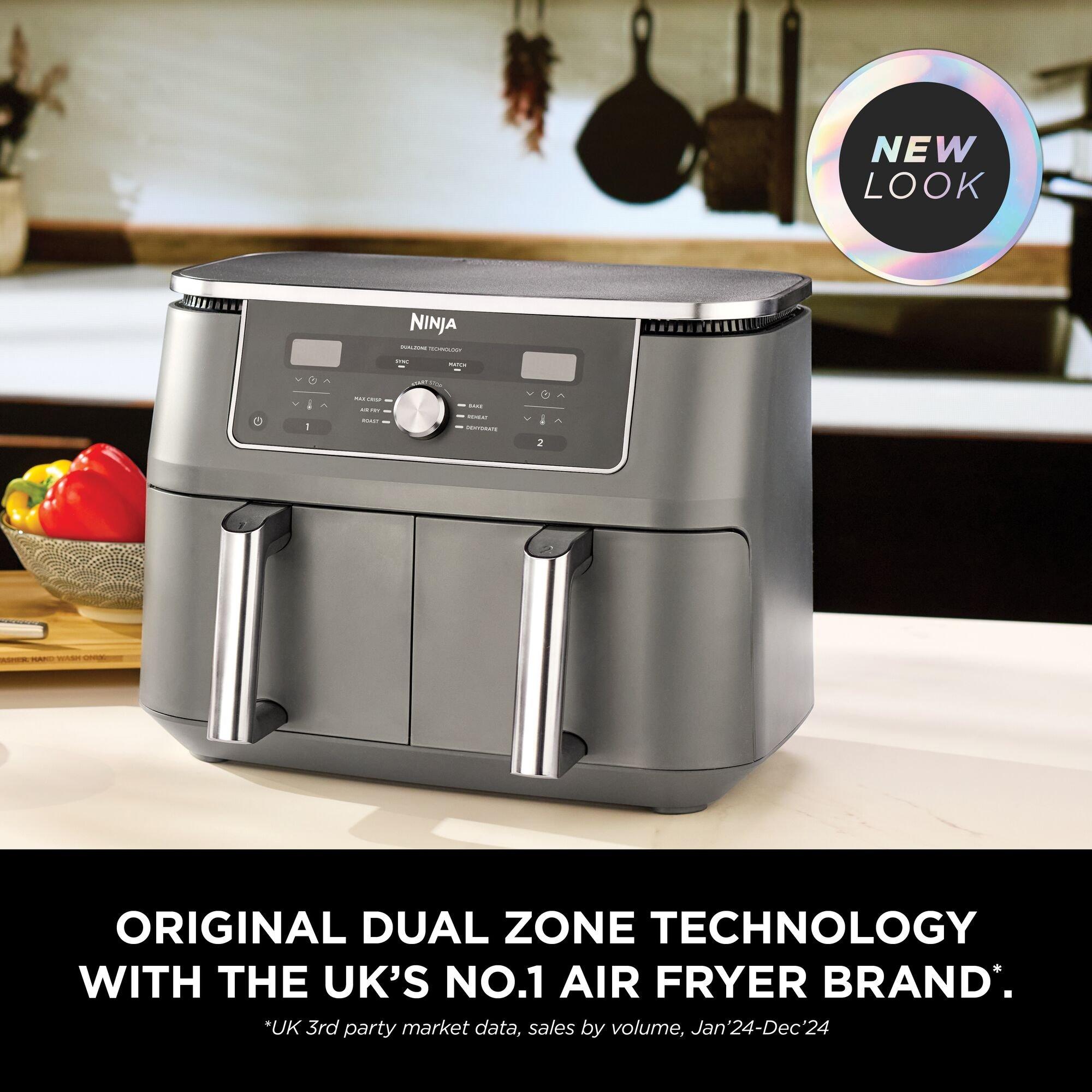 Gun Metal Grey - Ninja - MAX 6-in-1 Dual Zone Air Fryer 9.5L DZ400UK - 6