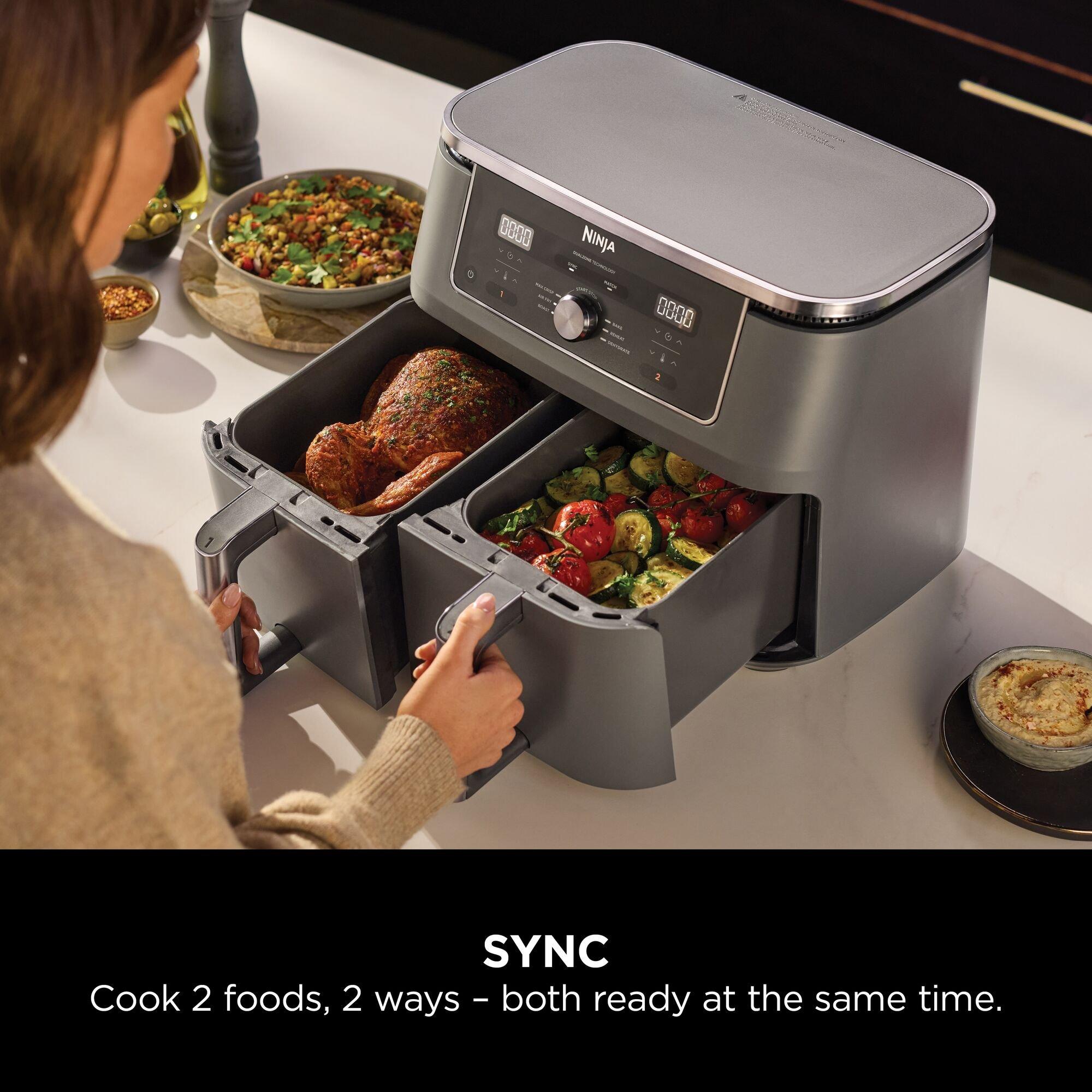 Gun Metal Grey - Ninja - MAX 6-in-1 Dual Zone Air Fryer 9.5L DZ400UK - 7