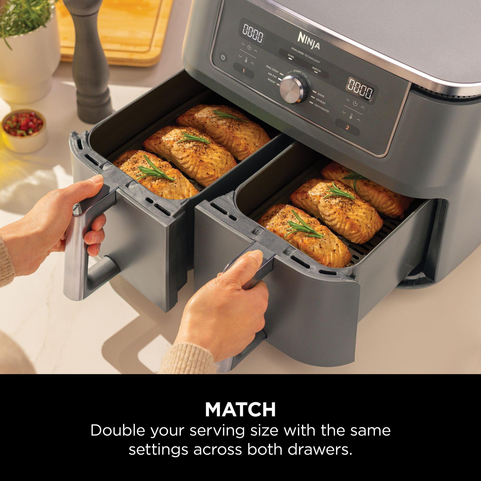 Gun Metal Grey - Ninja - MAX 6-in-1 Dual Zone Air Fryer 9.5L DZ400UK - 8