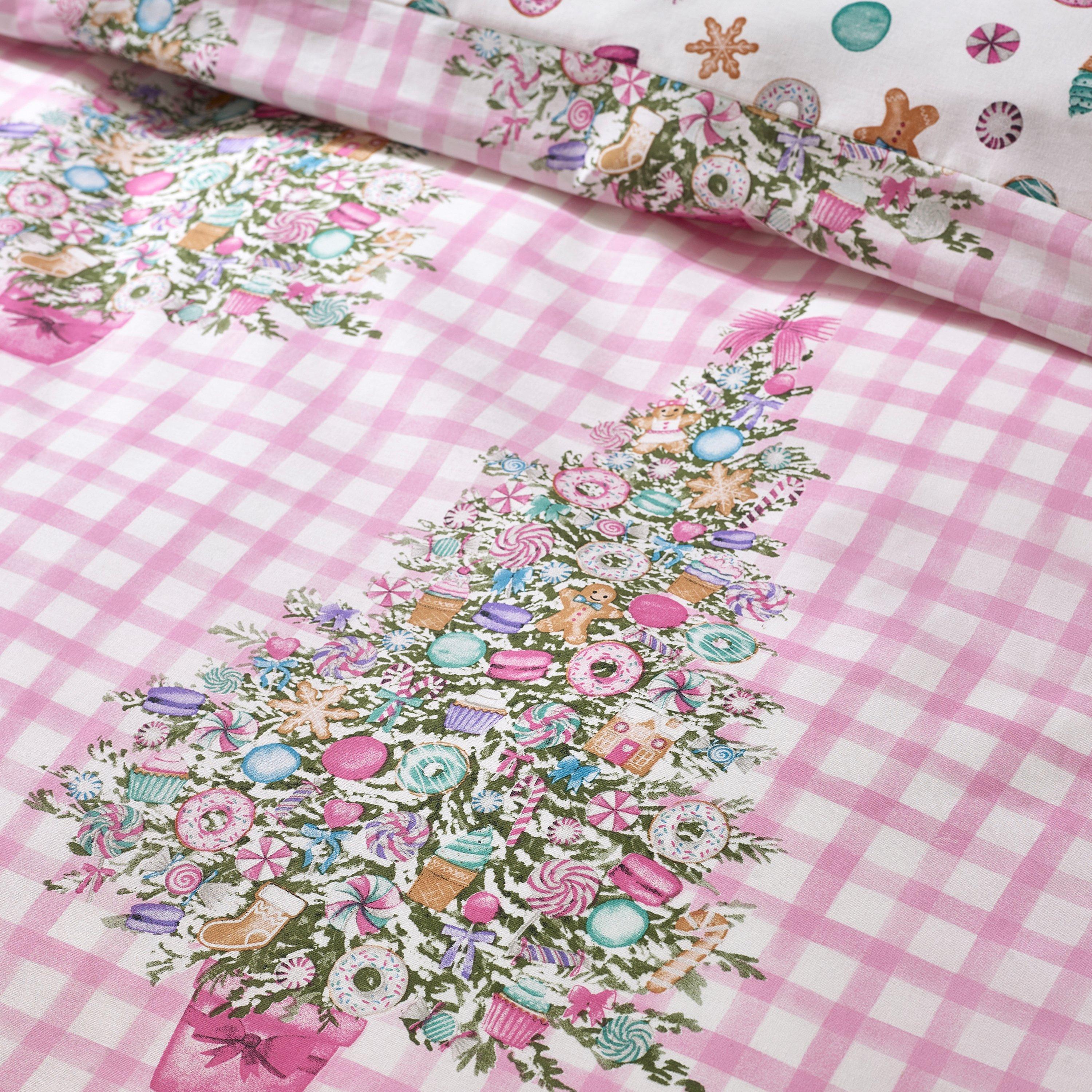 Pink - Catherine Lansfield - Christmas Sweets and Treats Duvet Cover Set - 4