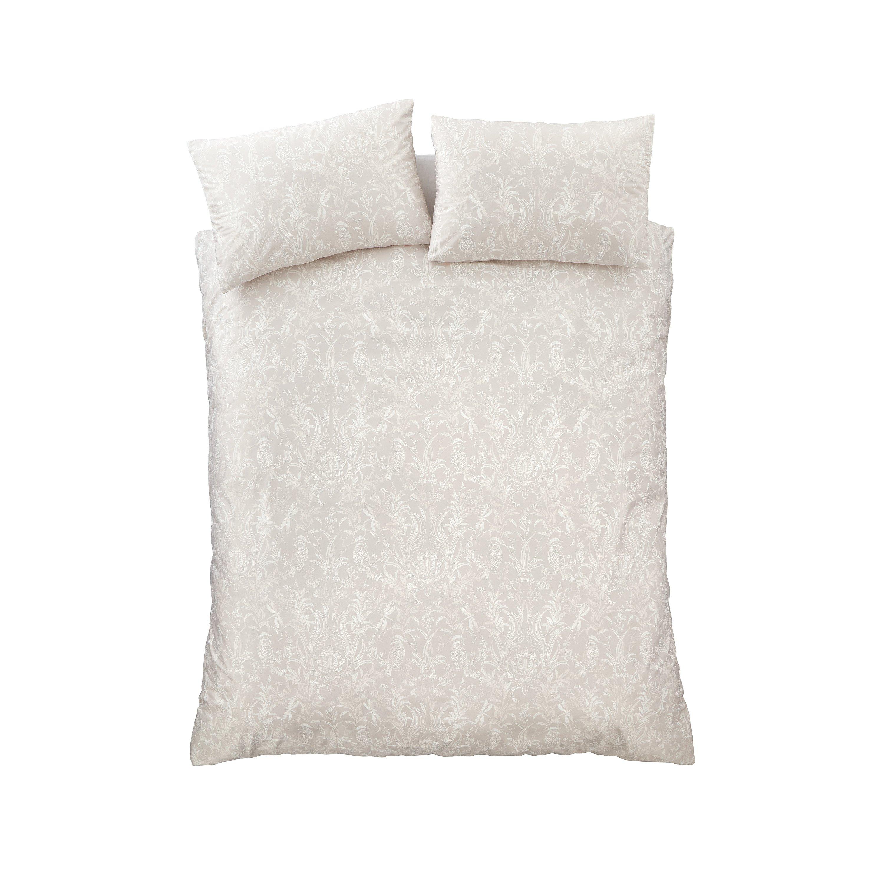 Natural - Catherine Lansfield - Regal Birds Soft Velvet Duvet Cover Set - 5