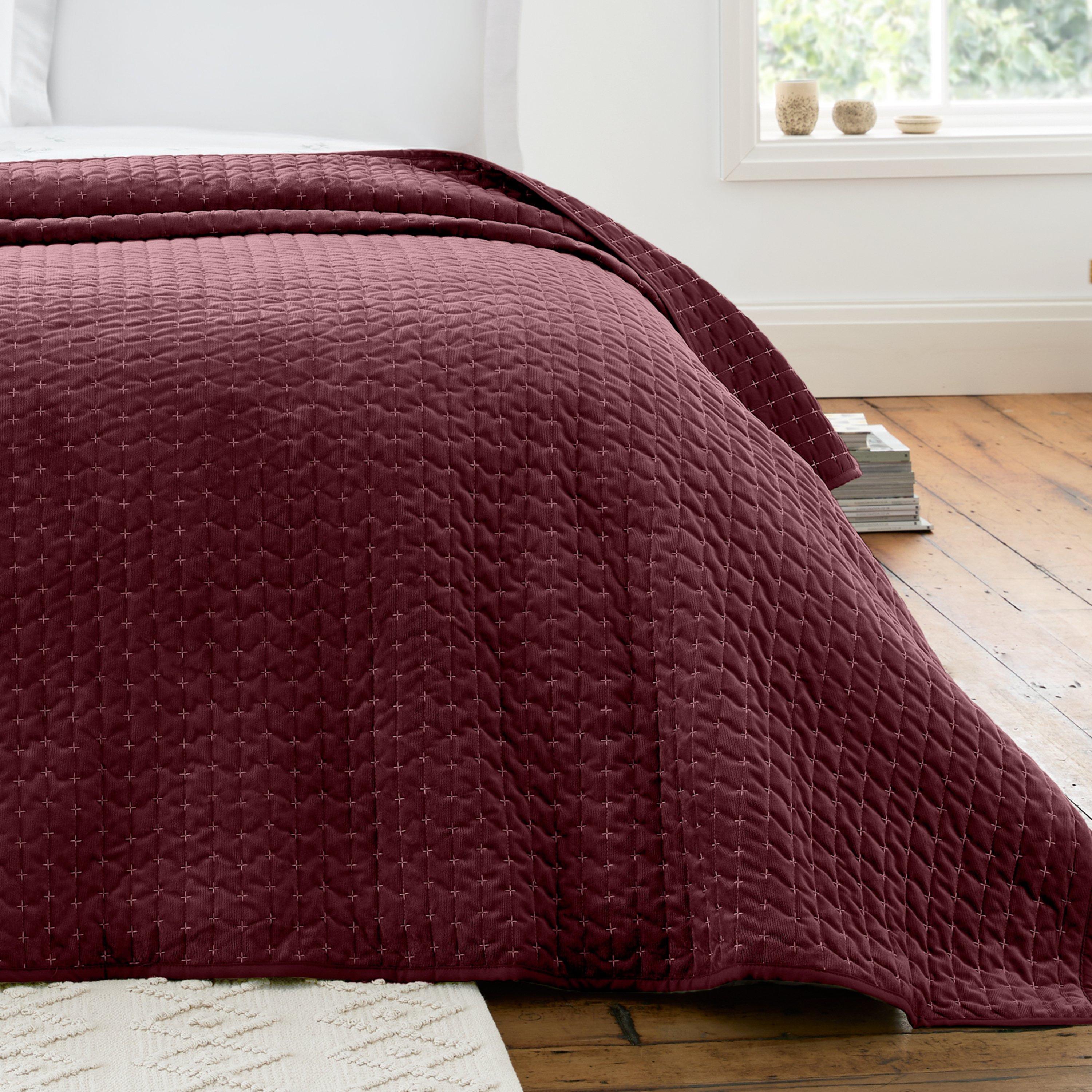 Bianca Attica Velvet Embroidered Bedspread