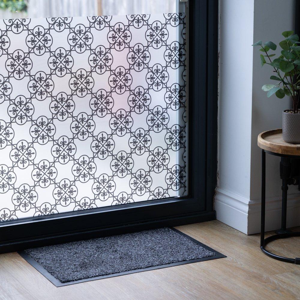 Frosted/Black - D C Fix - dc fix Recinto Static Cling Window Film - 5