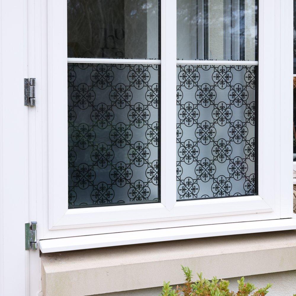 Frosted/Black - D C Fix - dc fix Recinto Static Cling Window Film - 6