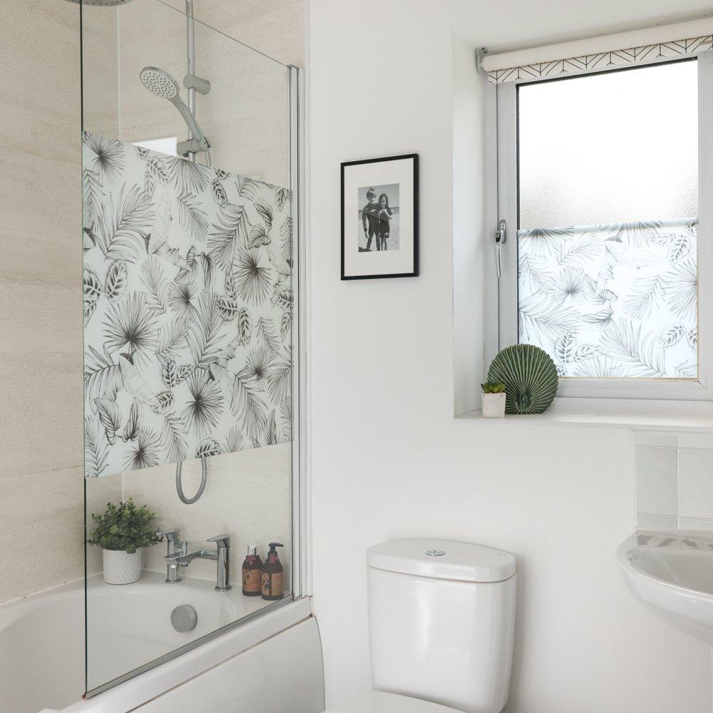 Frosted/Black - D C Fix - dc fix Botanicals Static Cling Window Film - 1