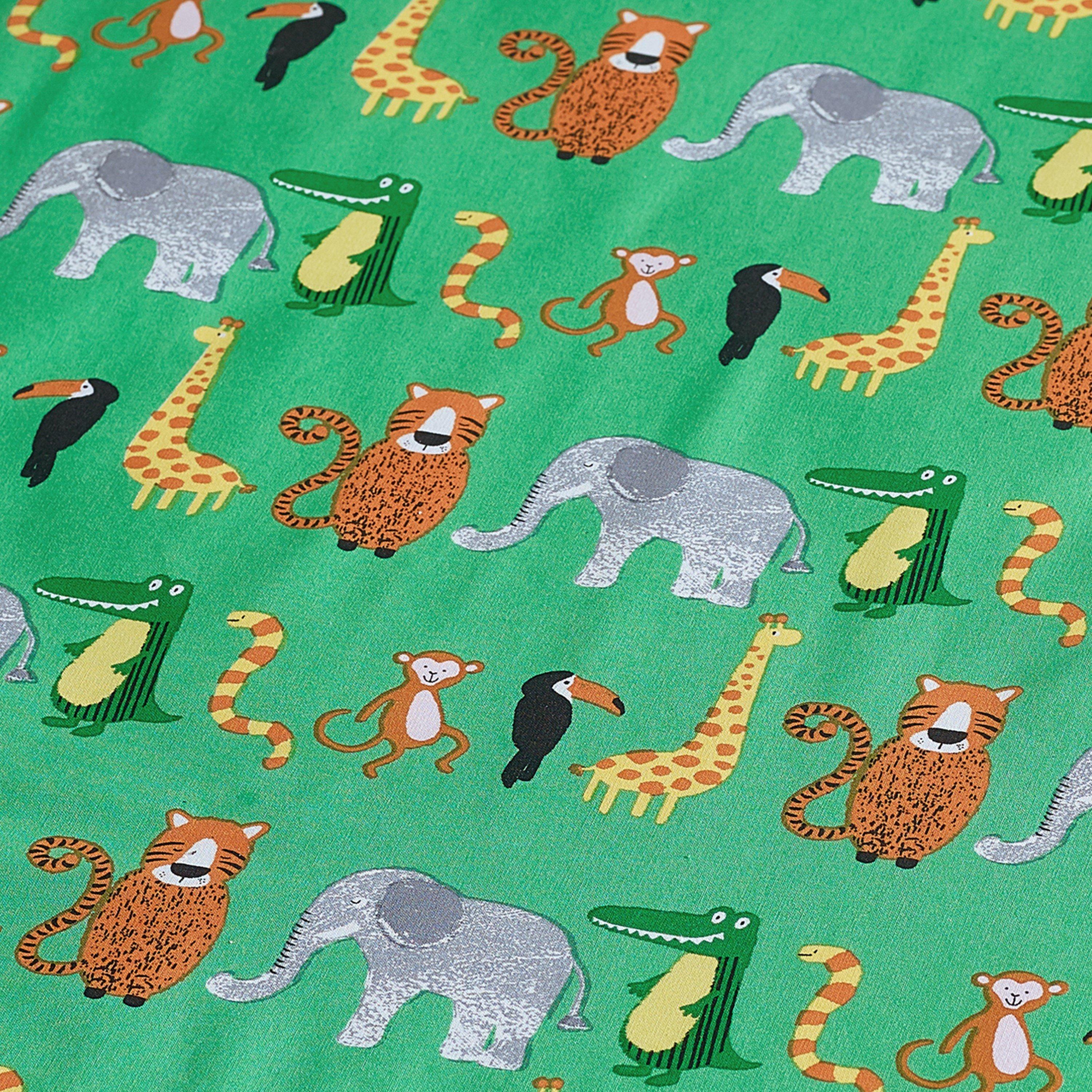 Green - Catherine Lansfield - Animal Magic Fitted Sheet - 2