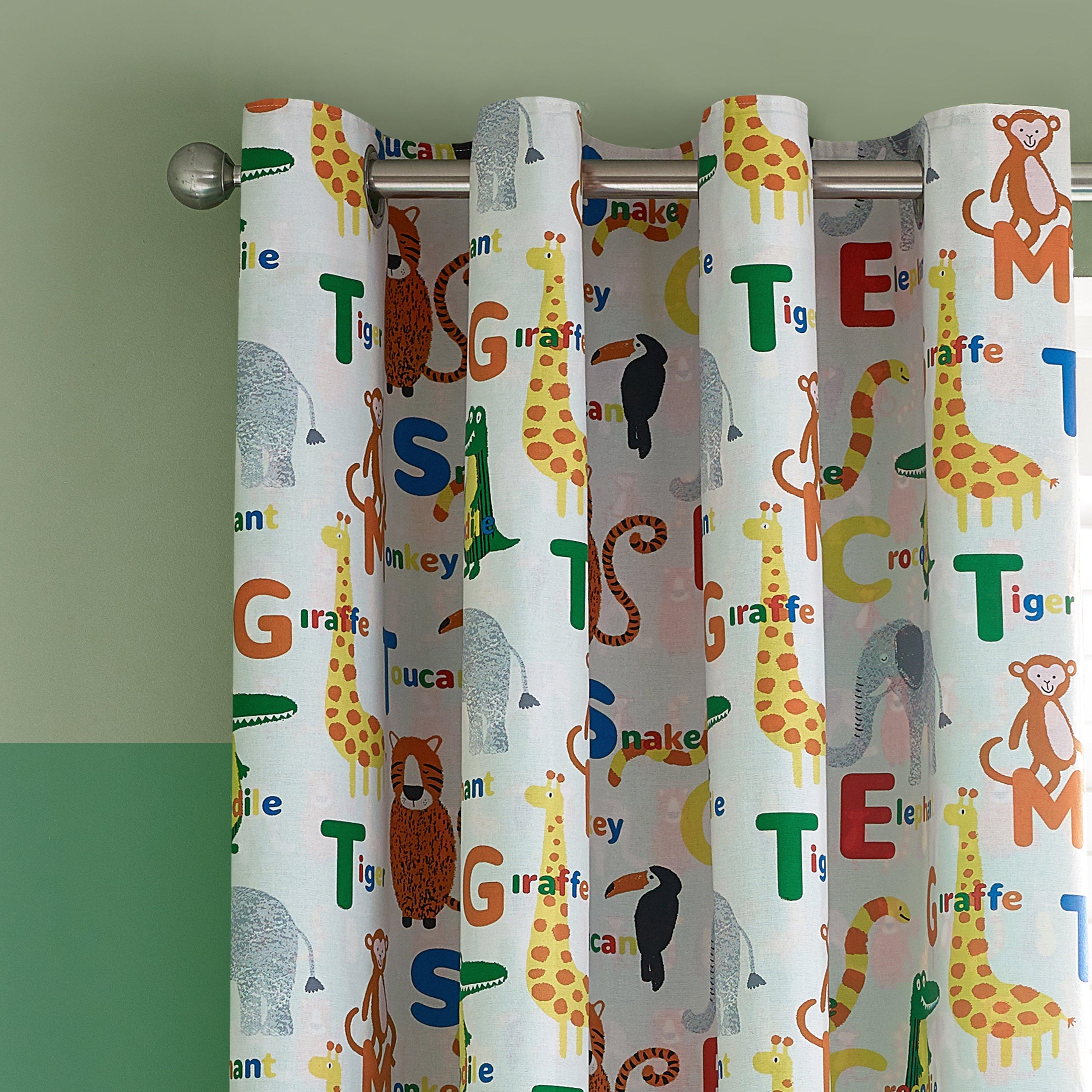 Catherine Lansfield Animal Magic Fully Reversible Eyelet Curtains