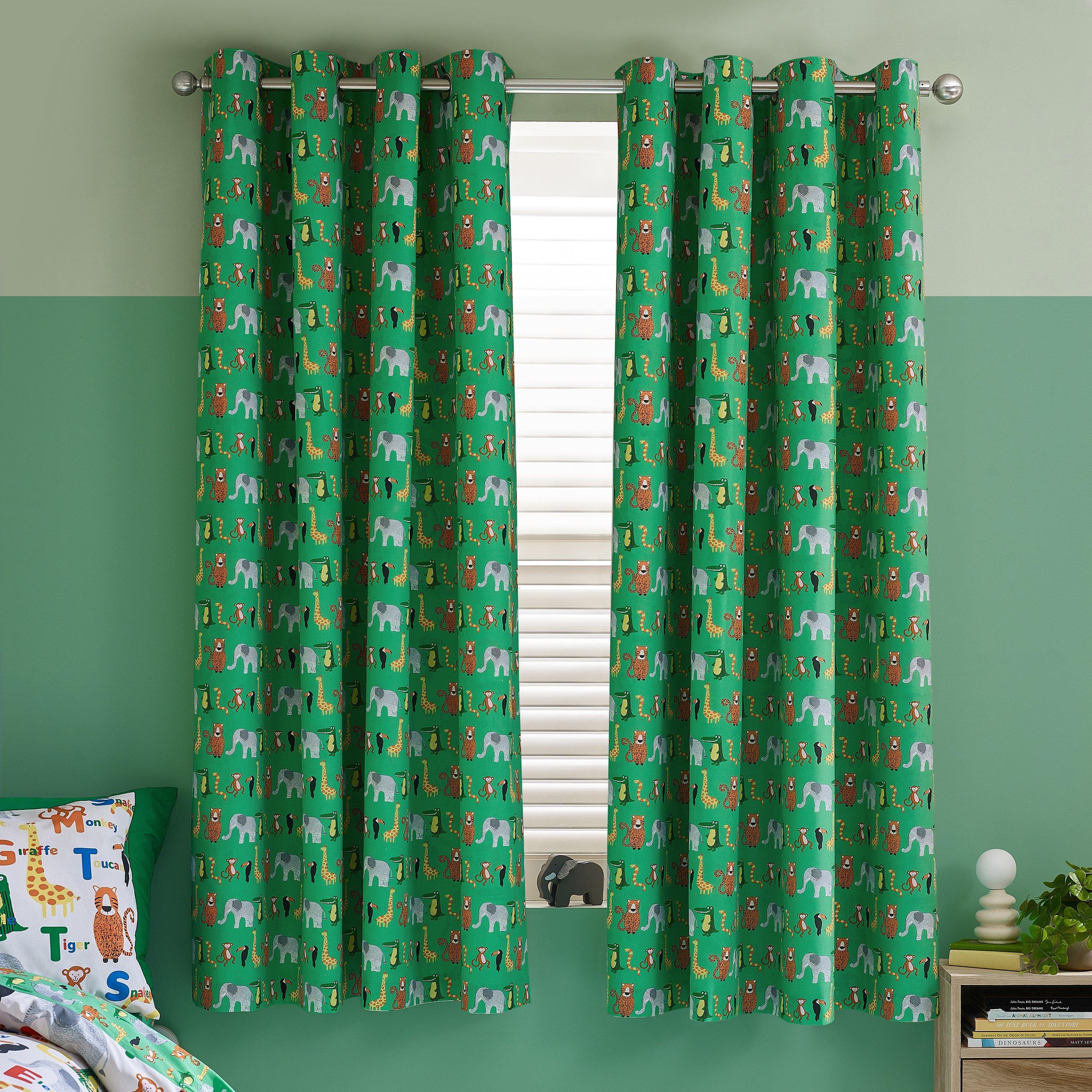 Natural - Catherine Lansfield - Animal Magic Fully Reversible Eyelet Curtains - 4