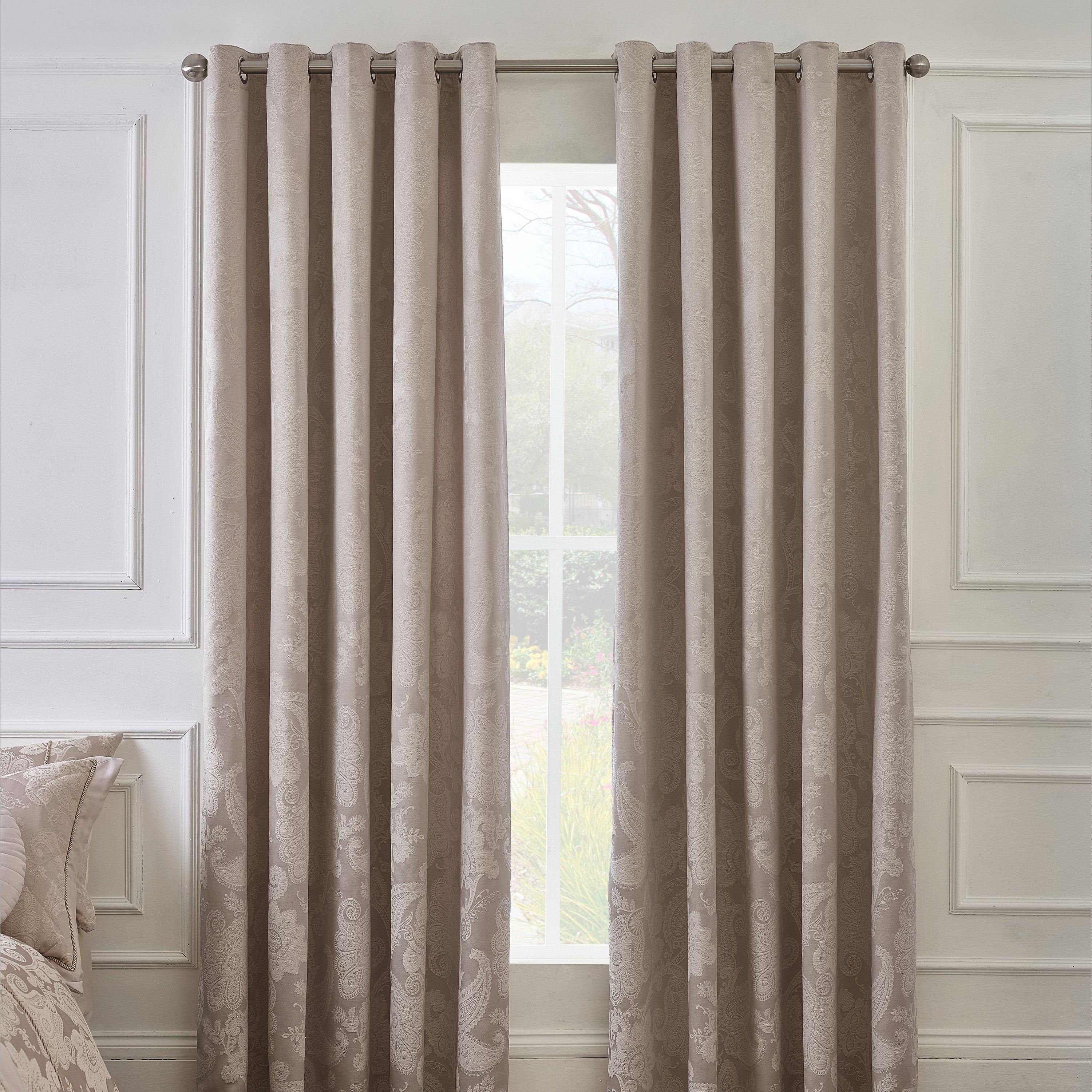 Champagne Gold - Catherine Lansfield - Opulent Jacquard Lined Eyelet Curtains - 2