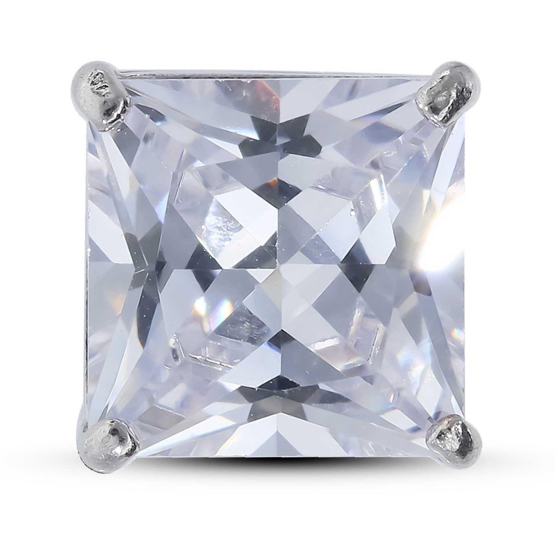 Be You 9ct White Gold Gents 6mm Single Stud