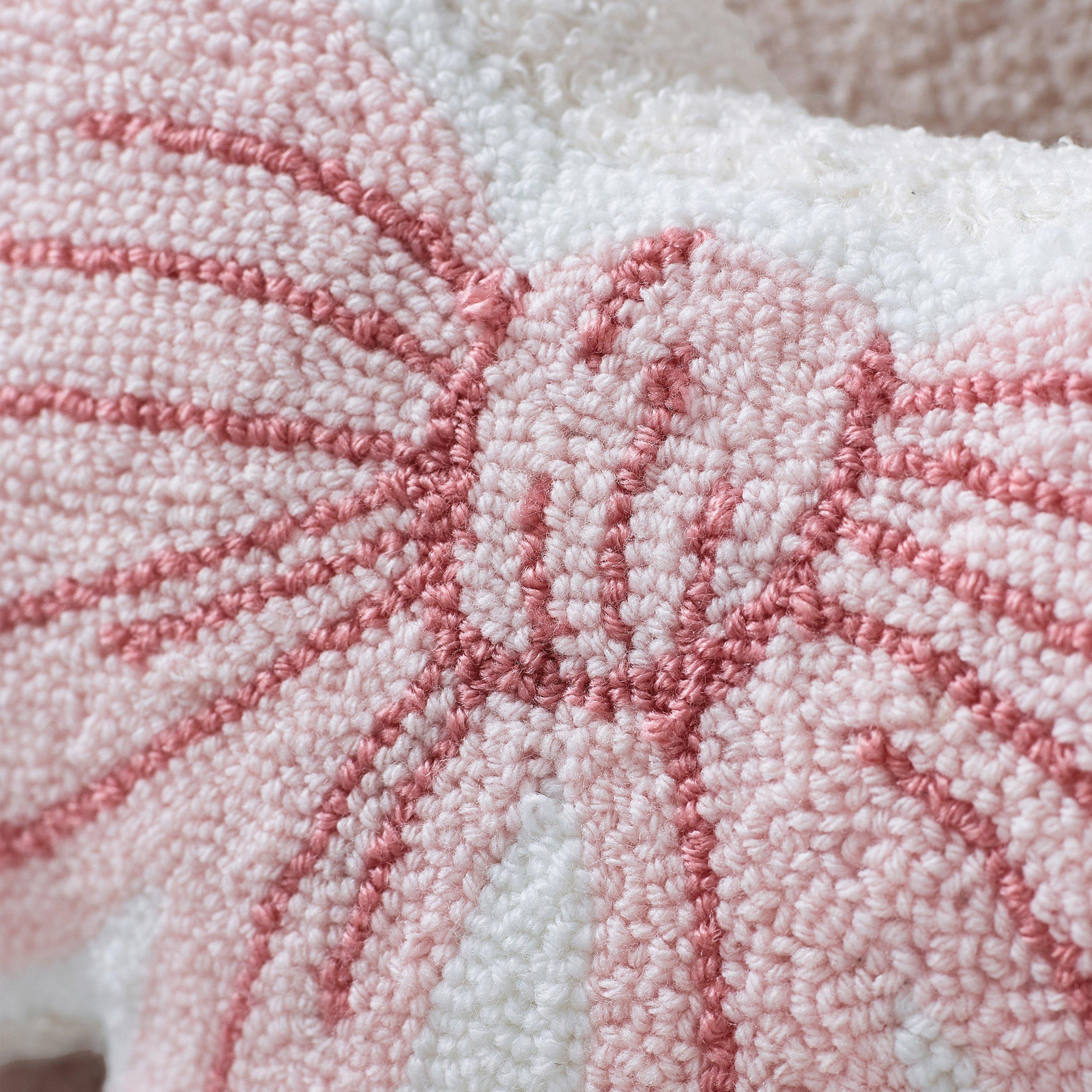 Pink - Catherine Lansfield - Bow Boucle 3D Shaped Cushion - 2