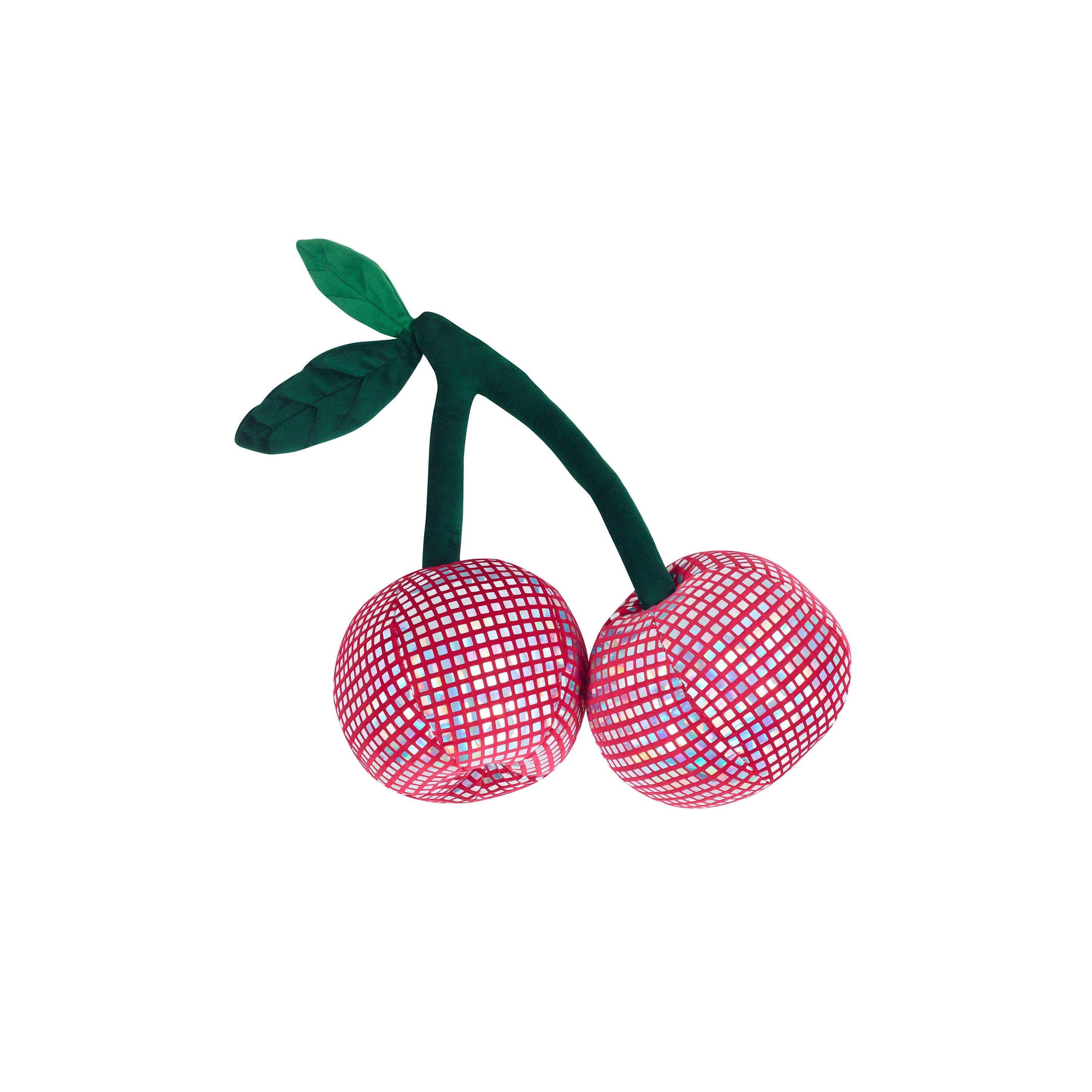 Pink - Catherine Lansfield - Disco Cherries 3D Shaped Cushion - 3
