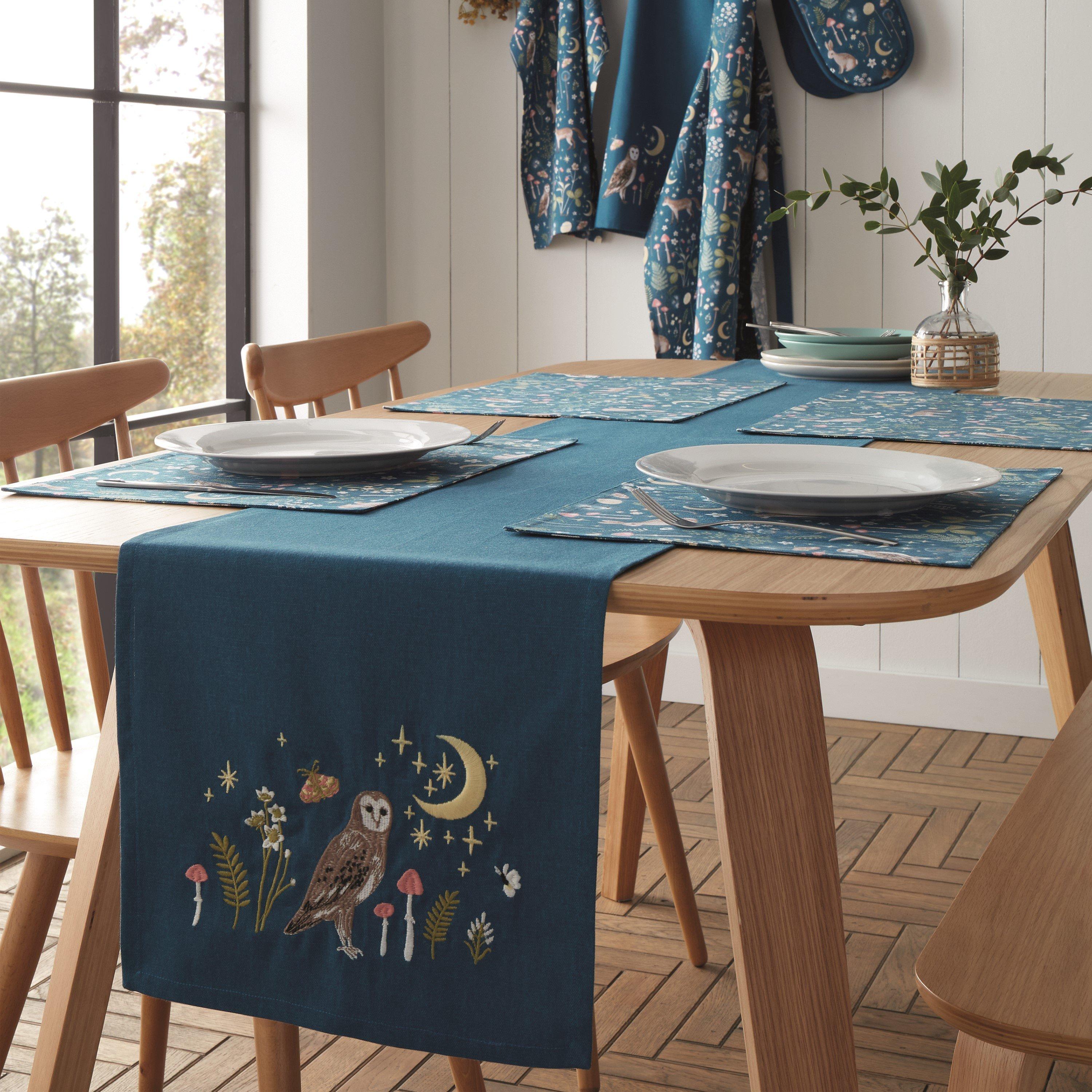 Navy Blue - Catherine Lansfield - Enchanted Twilight Cotton Dining Placemat 4 Pack - 2