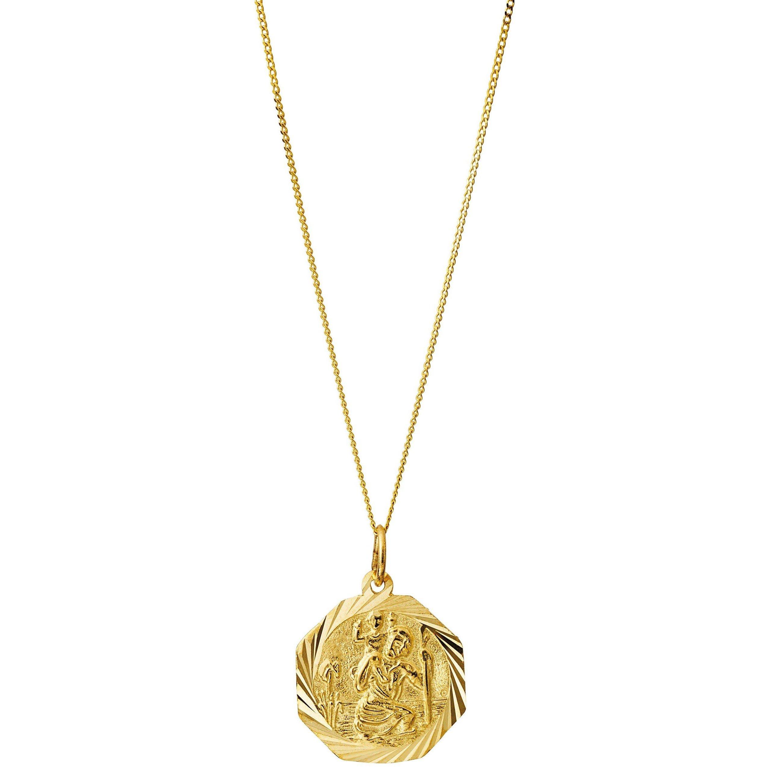 Gold - Be You - 9ct Gold Hexagonal St Christopher Pendant