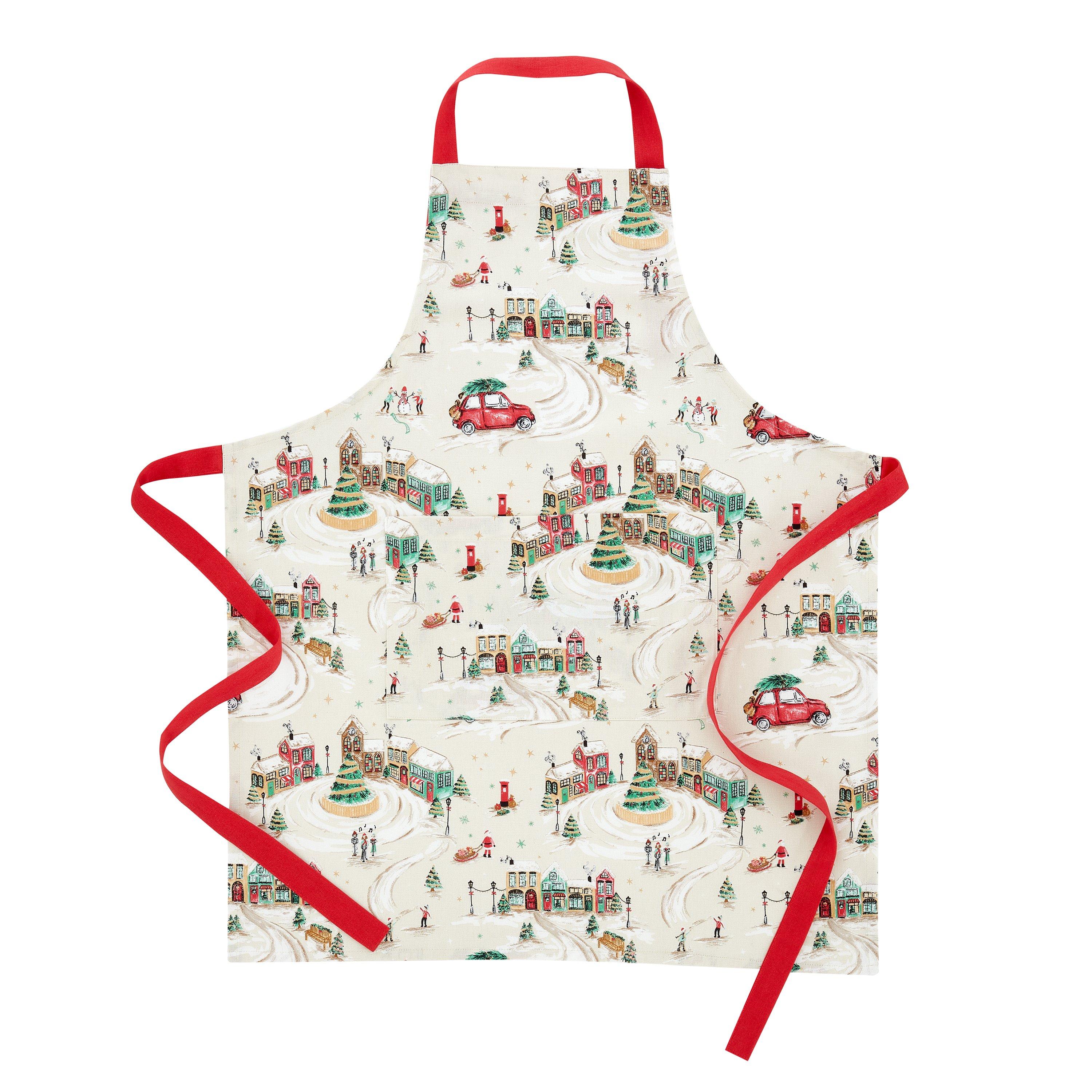 Natural - Catherine Lansfield - Christmas Town Cotton Kitchen Adult Apron - 4