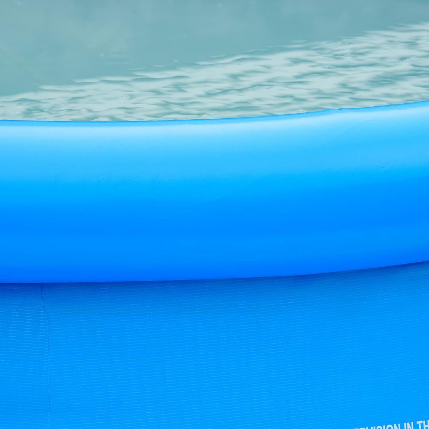 Blue - Outsunny - Outsunny Family Sized Inflatable Swimming Pool - 8