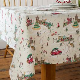 Catherine Lansfield Christmas Town Cotton Table Cloth