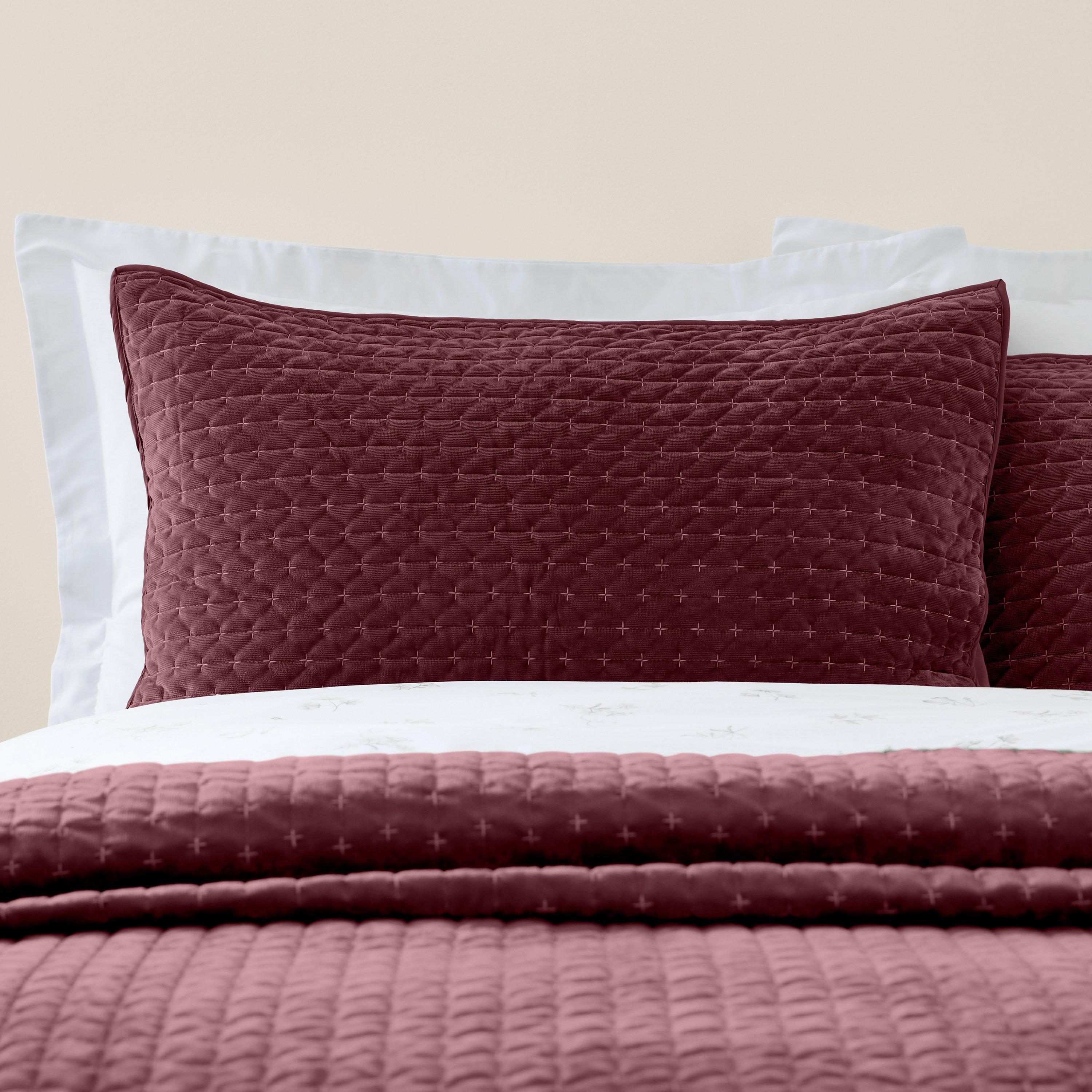 Attica Velvet Embroidered Pillow sham Pair