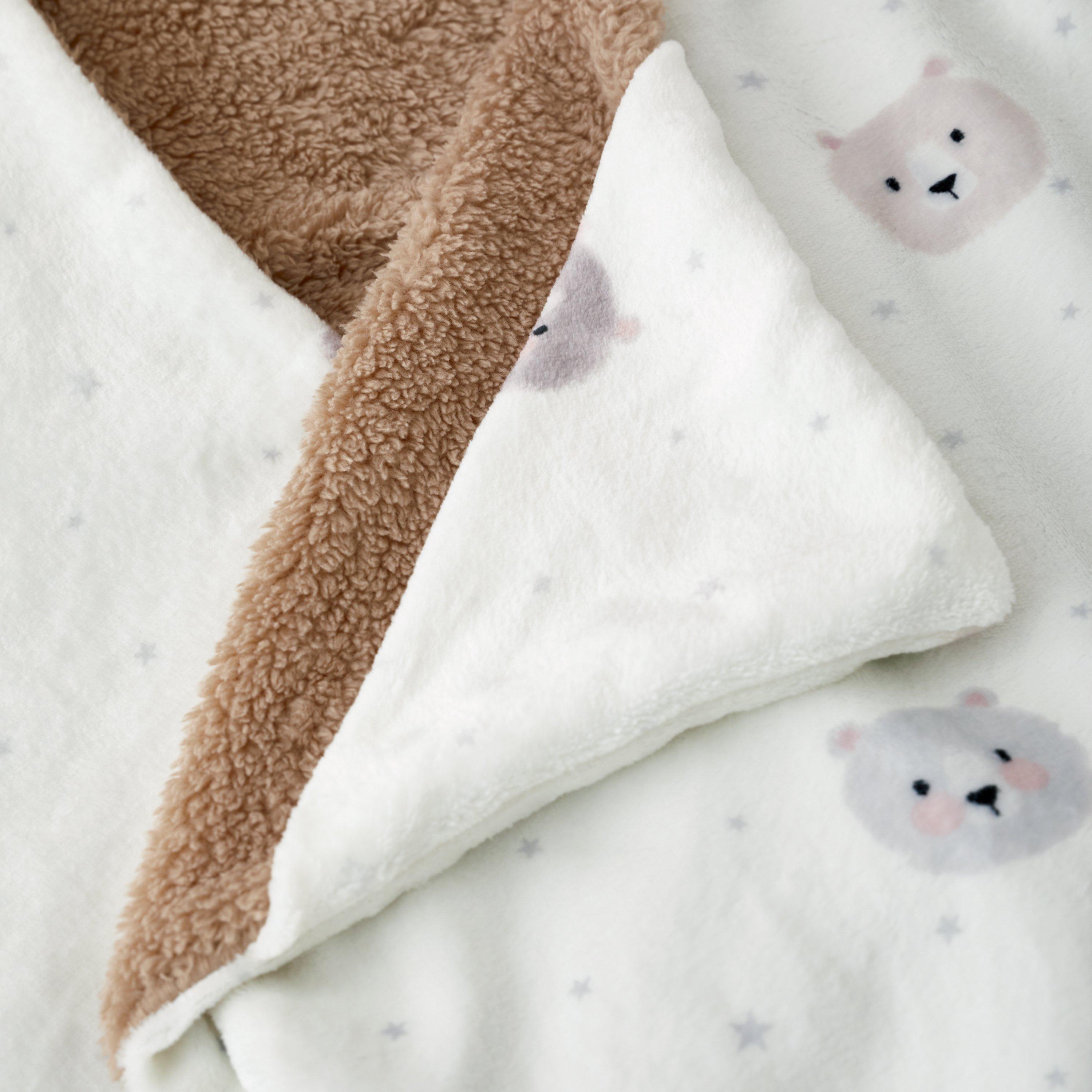 Natural - Catherine Lansfield - Cosy Bear So Soft Fleece Hooded Blanket - 3