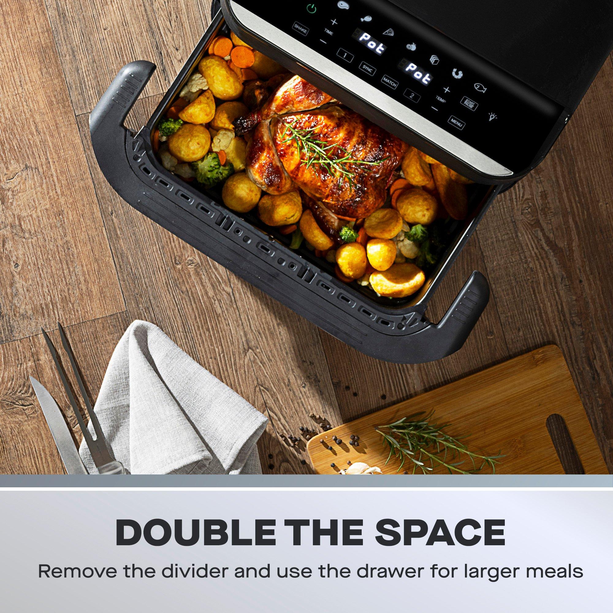 Black - Daewoo Electricals - 10L Mega Drawer Air Fryer - 3