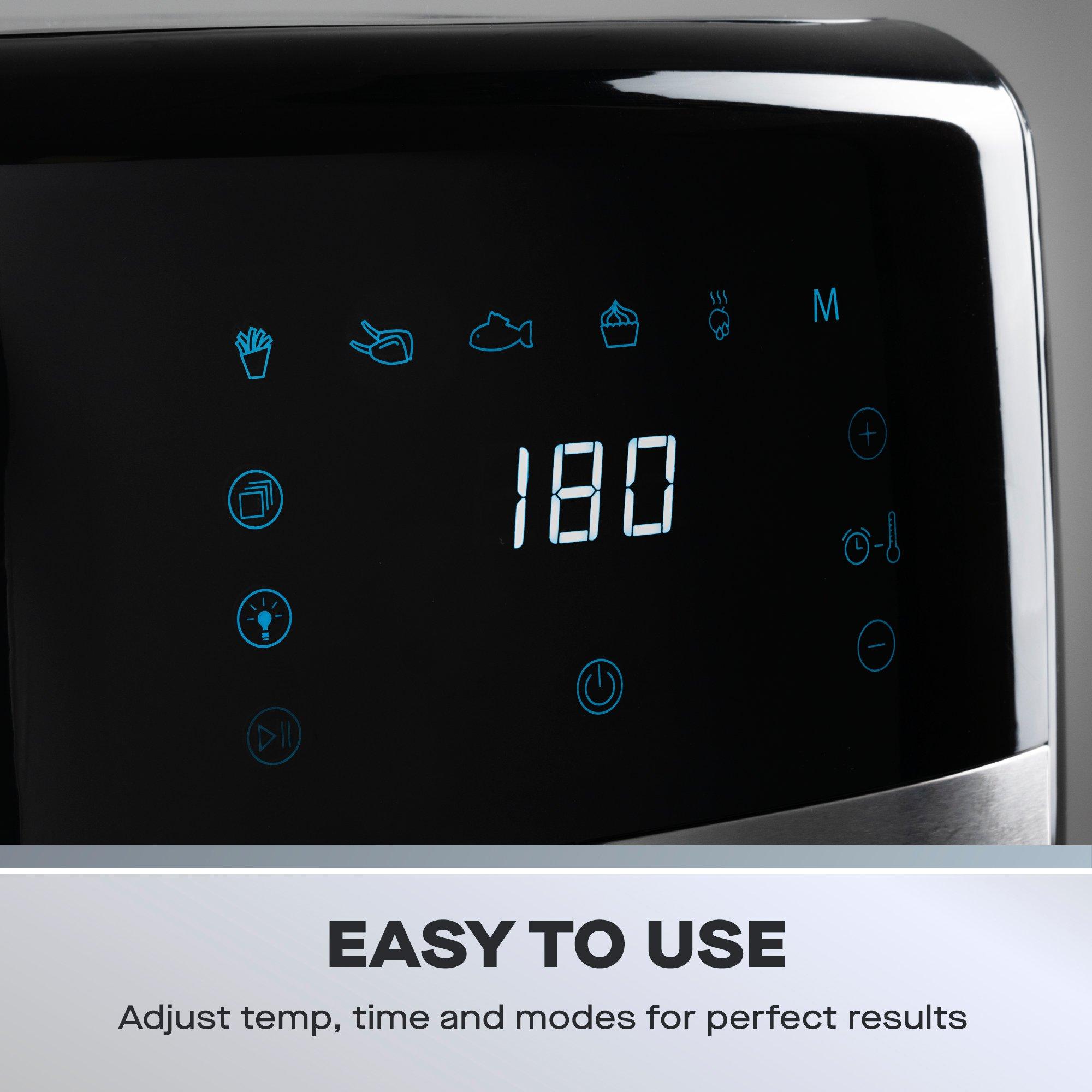 Black - Daewoo Electricals - 8L AIR FRYER WITH WINDOW AND DIVIDER - 5