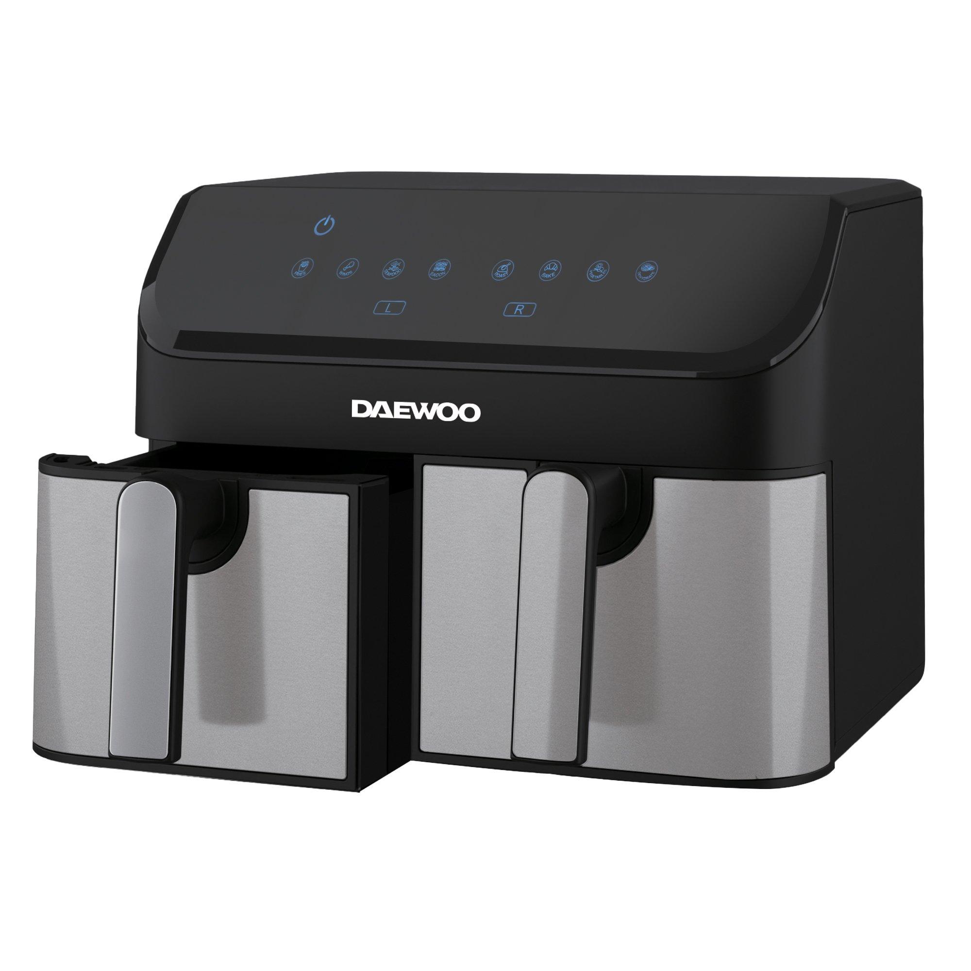 Black - Daewoo Electricals - XL 9L DIGITAL DOUBLE DRAWER AIR FRYER - 1