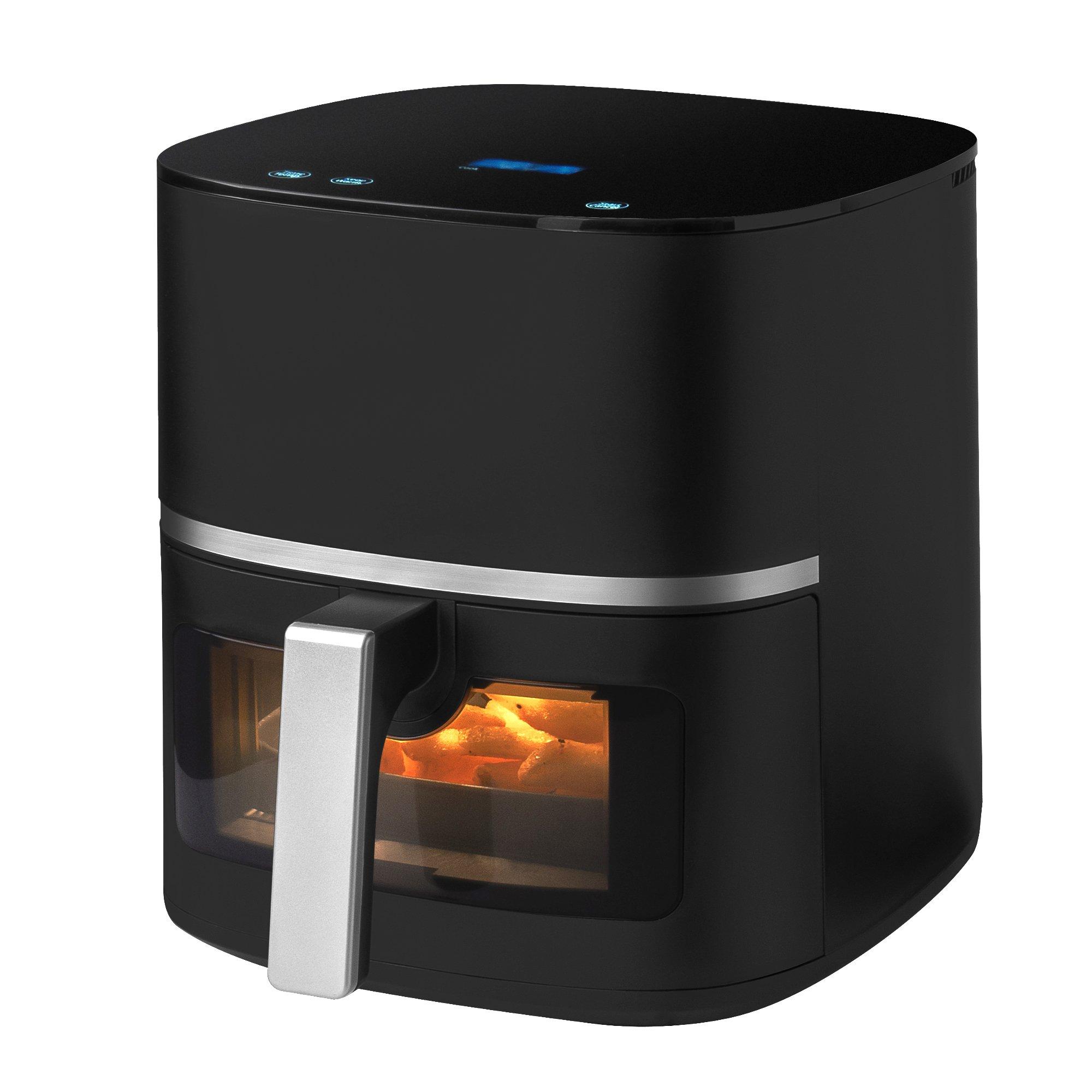 Black - Daewoo Electricals - 5.5L Air Fryer with Window - 1