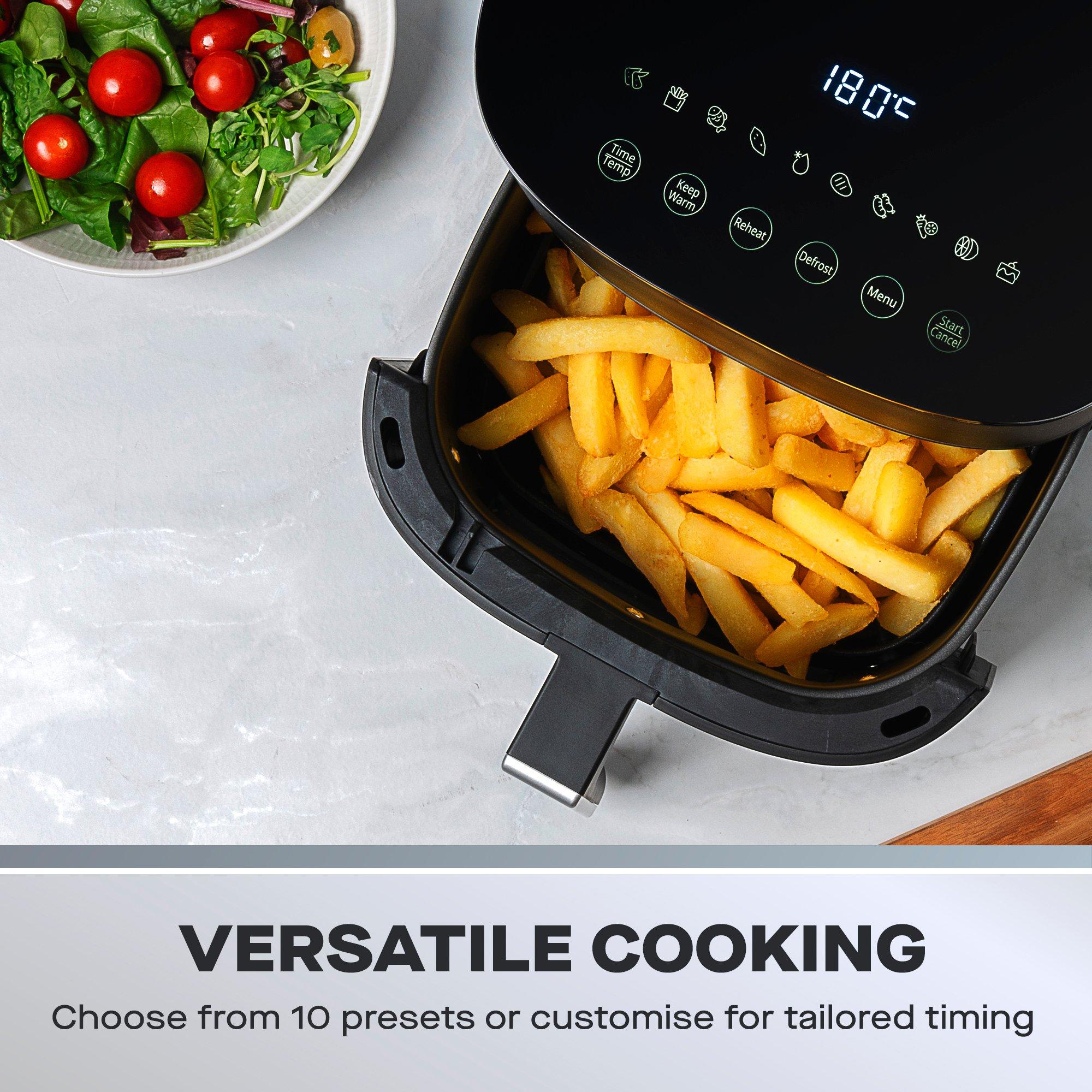 Black - Daewoo Electricals - 5.5L Air Fryer with Window - 3