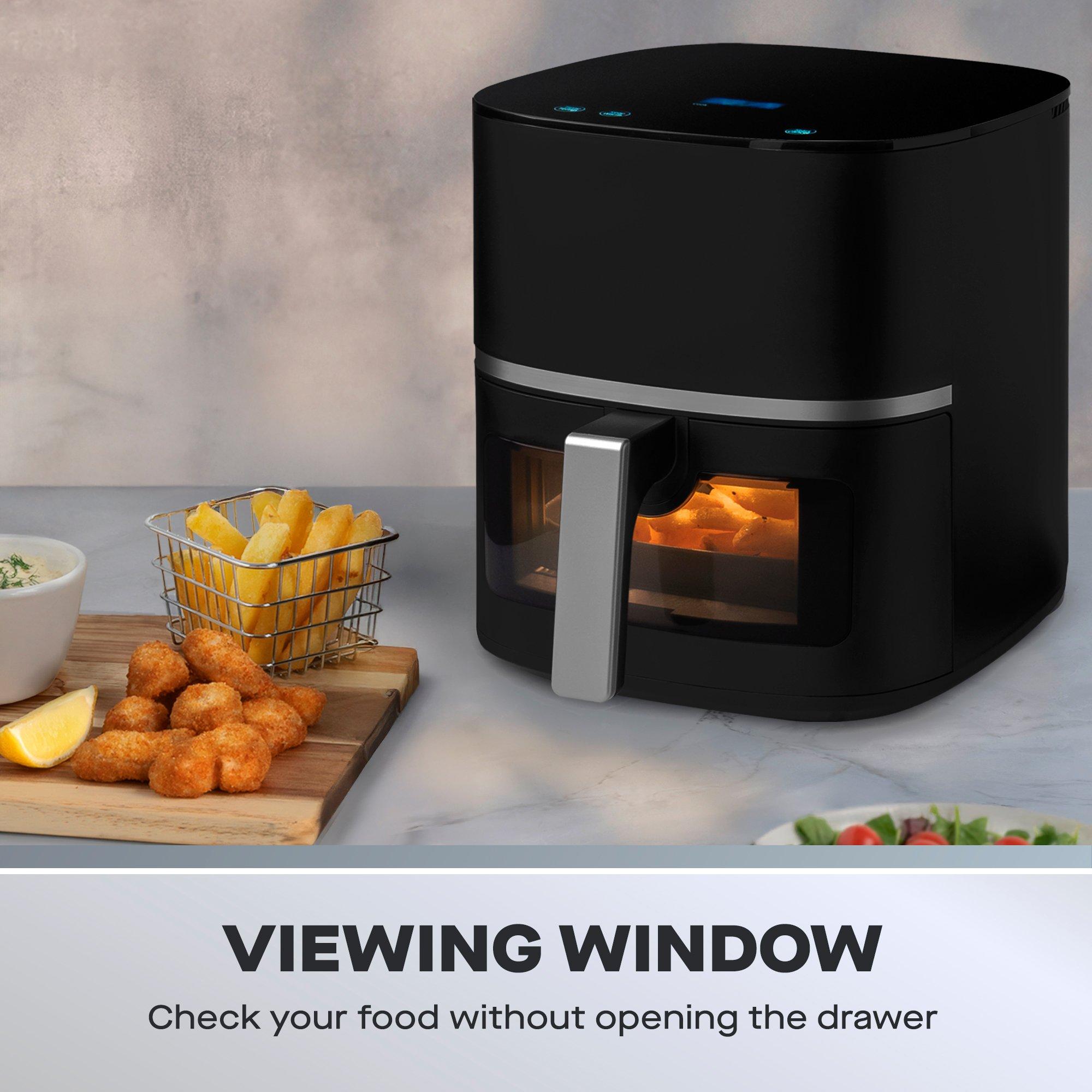 Black - Daewoo Electricals - 5.5L Air Fryer with Window - 4