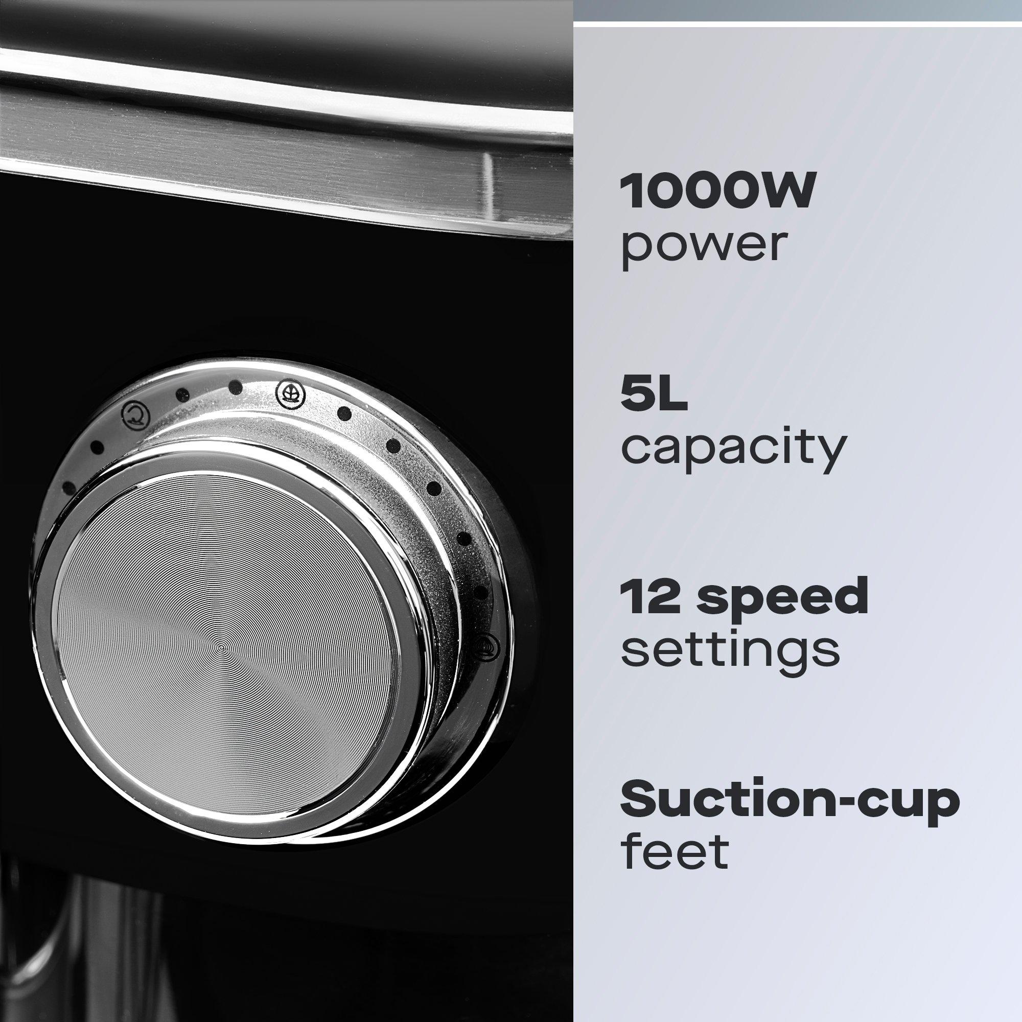 Black - Daewoo Electricals - 1000W 5L STAND MIXER - 2