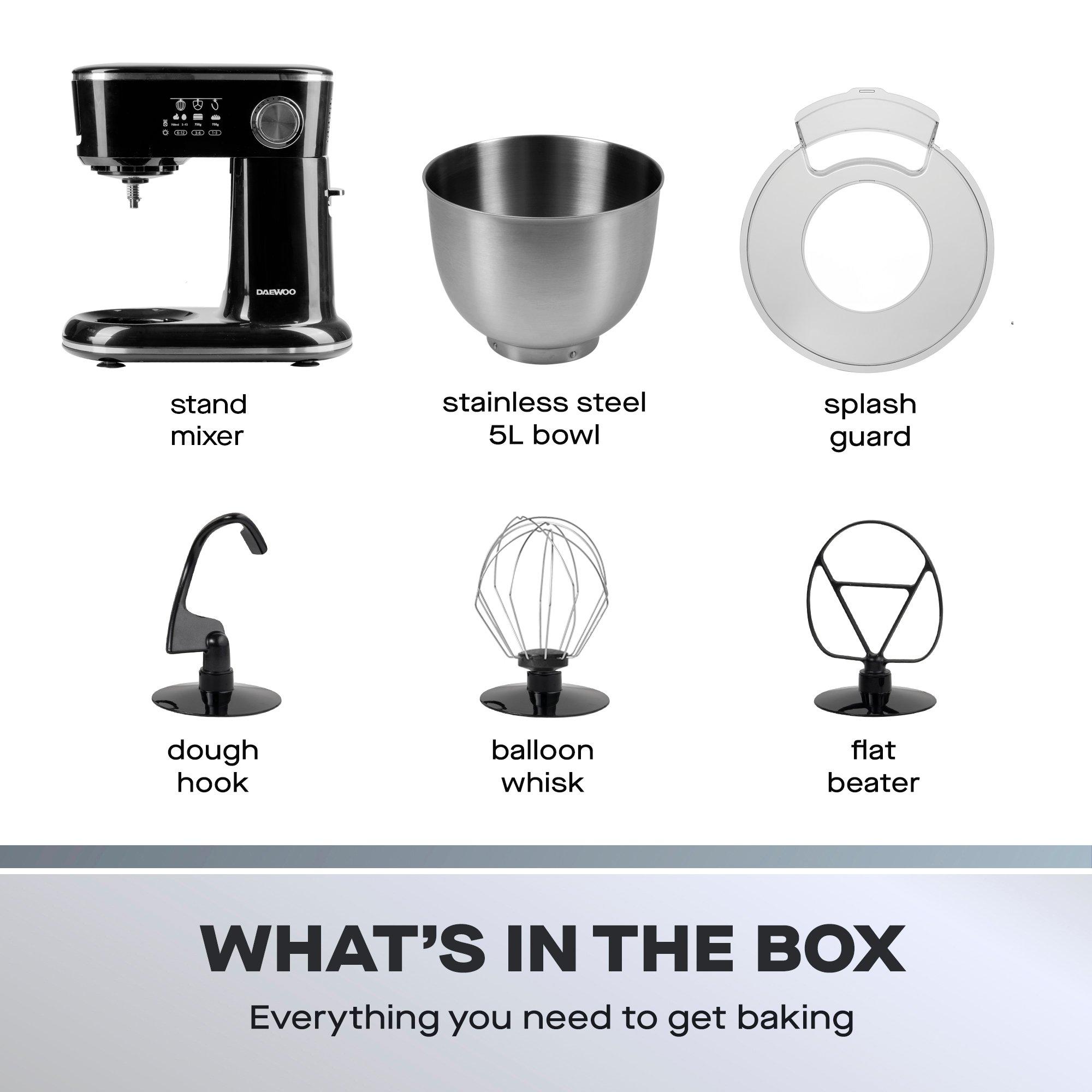 Black - Daewoo Electricals - 1000W 5L STAND MIXER - 5