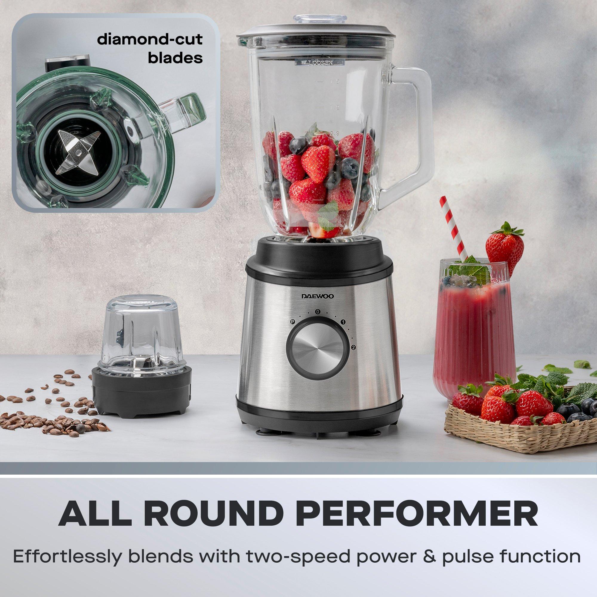 Stainless Steel - Daewoo Electricals - 800W STAINLESS STEEL JUG BLENDER & GRINDER - 3