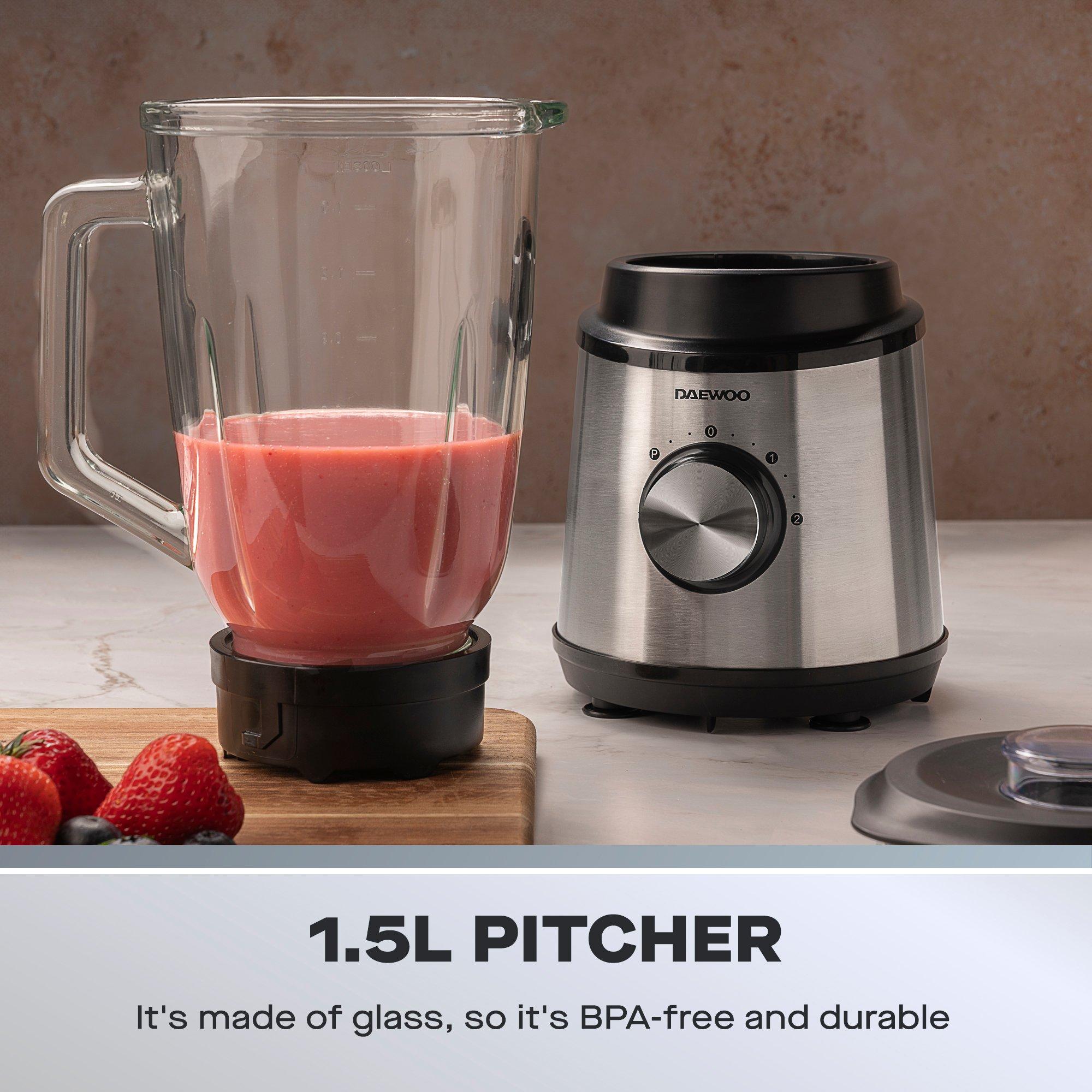 Stainless Steel - Daewoo Electricals - 800W STAINLESS STEEL JUG BLENDER & GRINDER - 4