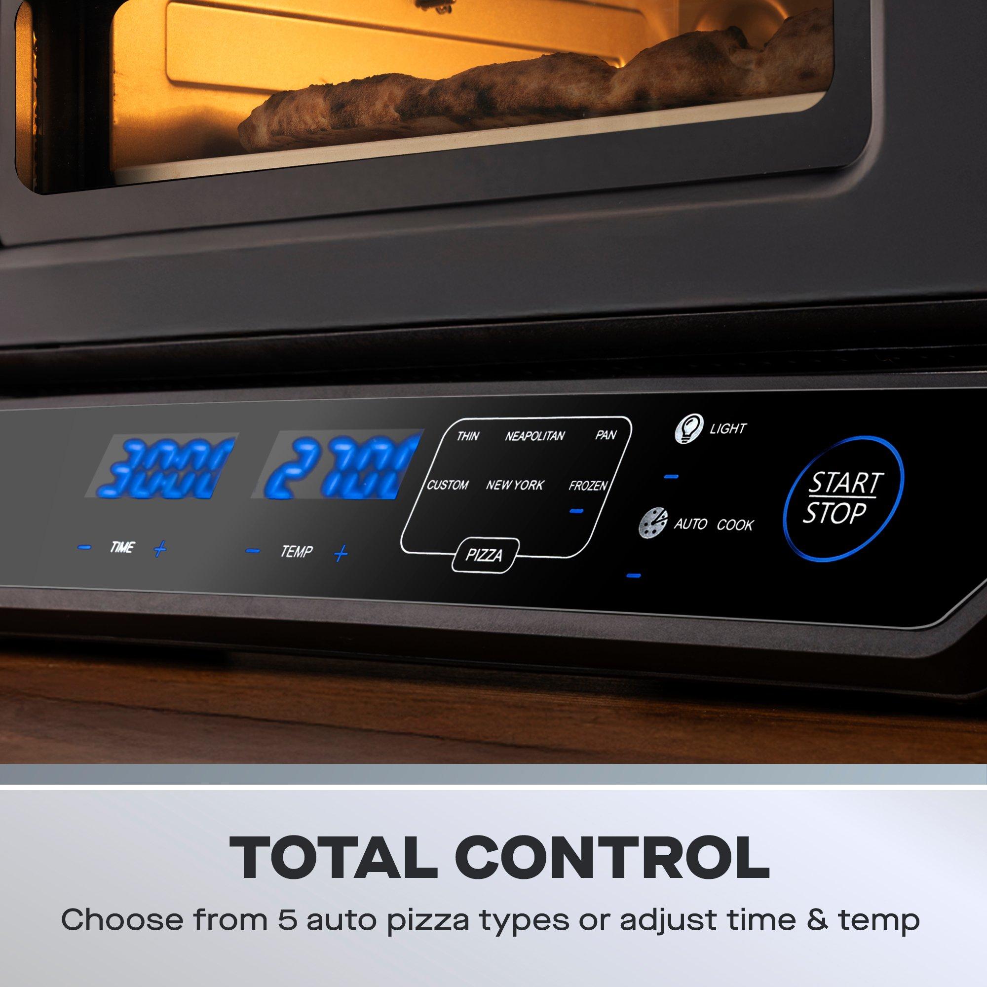 Black - Daewoo Electricals - NapoliCasa 12” Indoor Electric Pizza Oven - 4