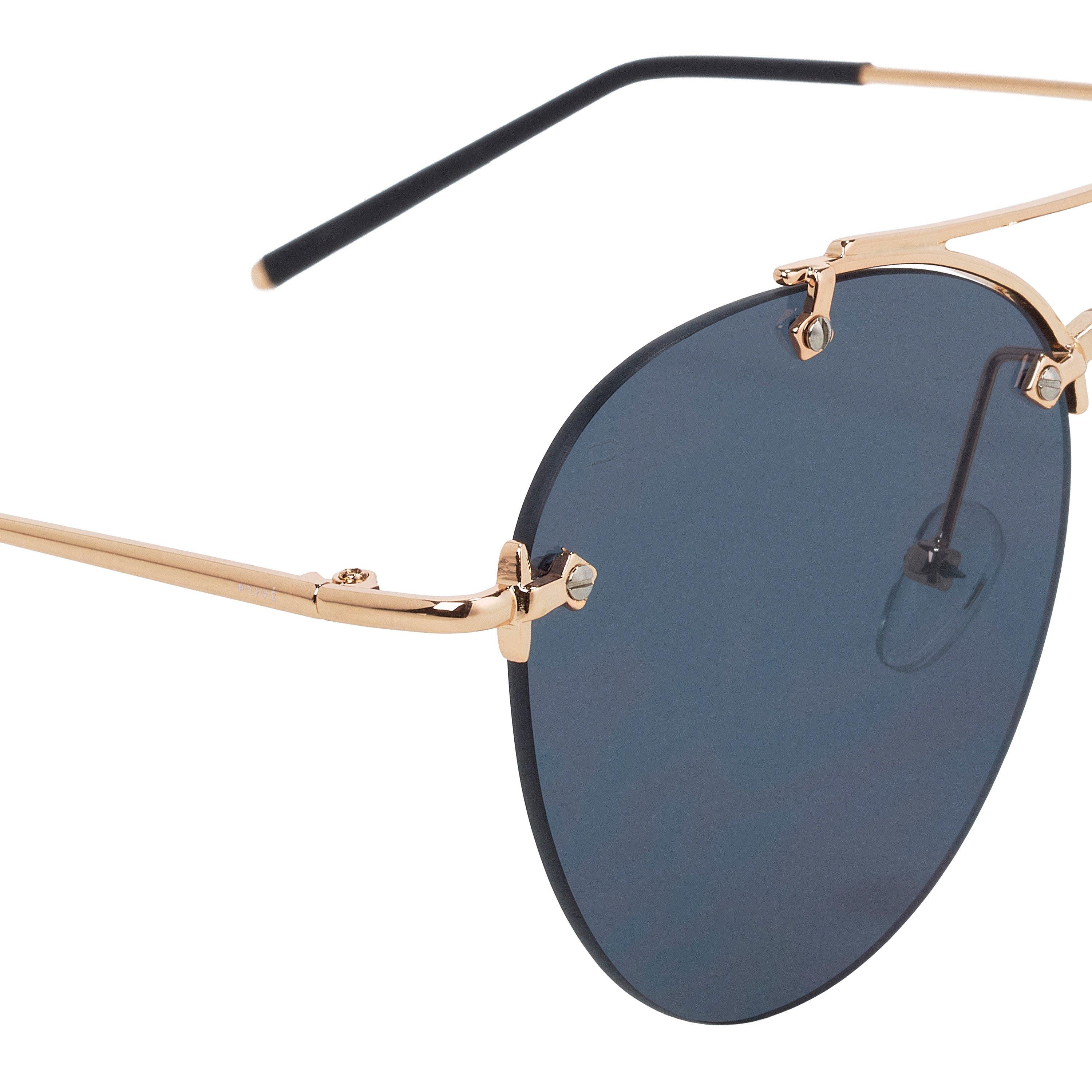 Gold - Prive Revaux - Adults The Dutchess Rectangle Sunglasses - 3
