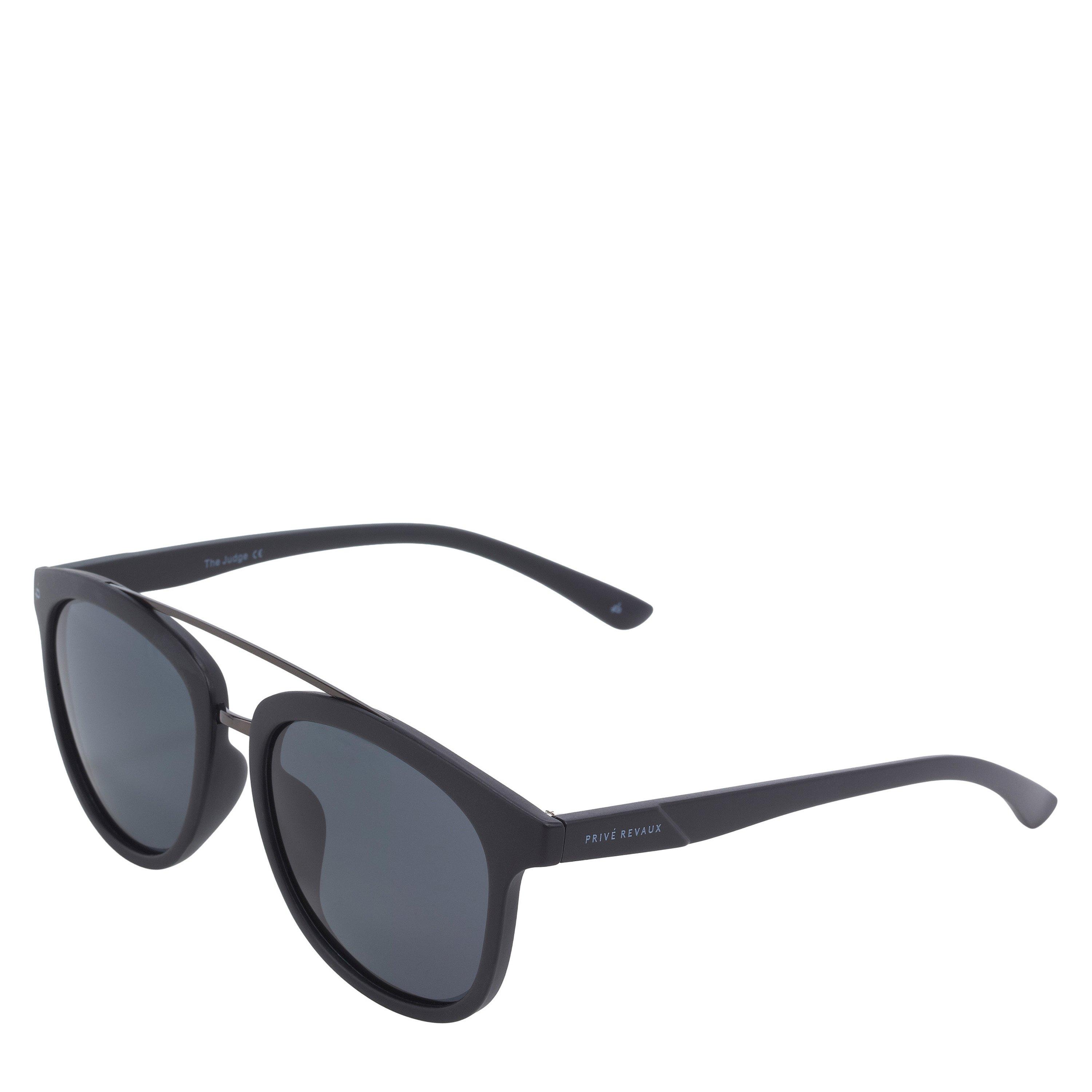 Prive Revaux  Adults The Judge Rectangle Sunglasses - Black
