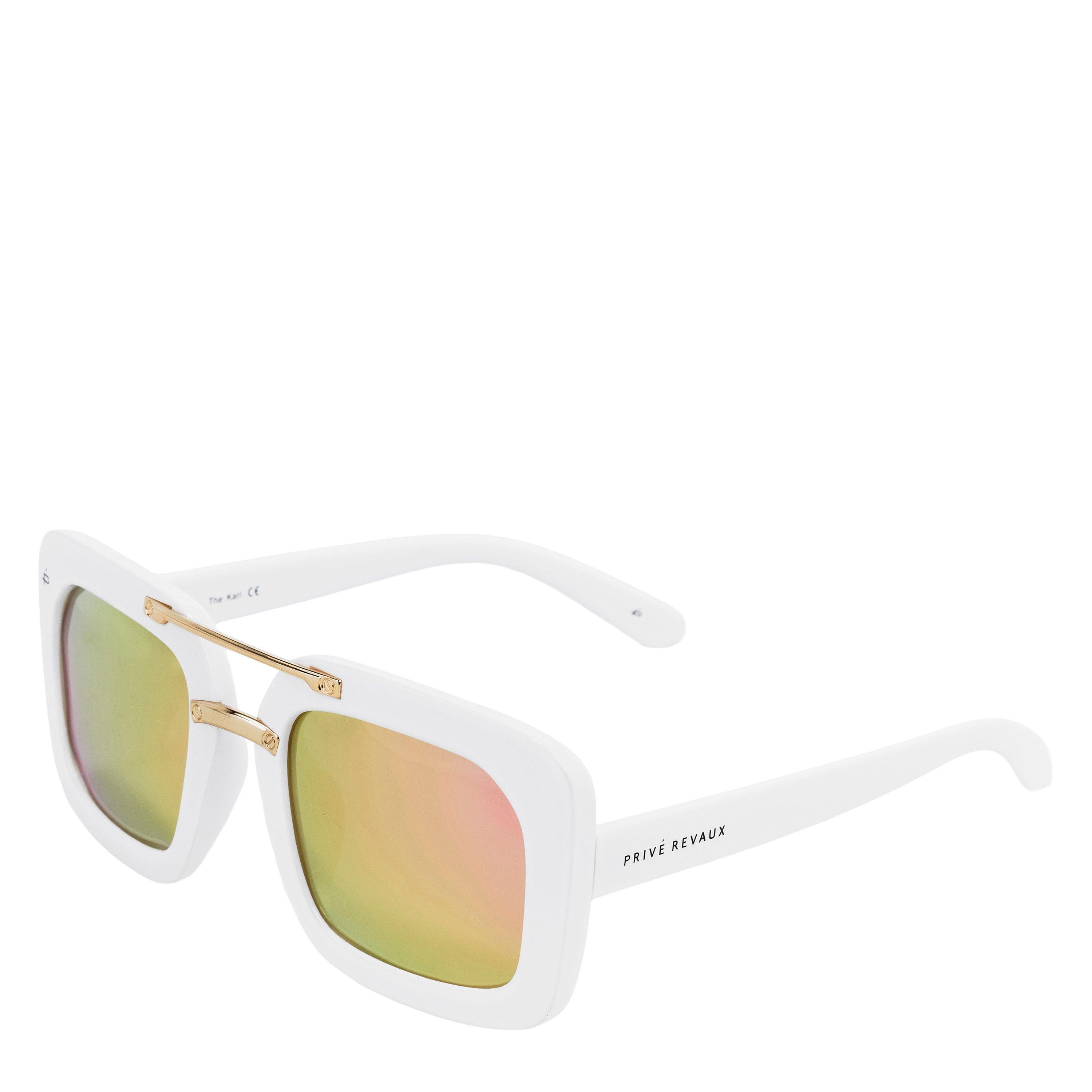 White - Prive Revaux - Adults Round Sunglasses - 1