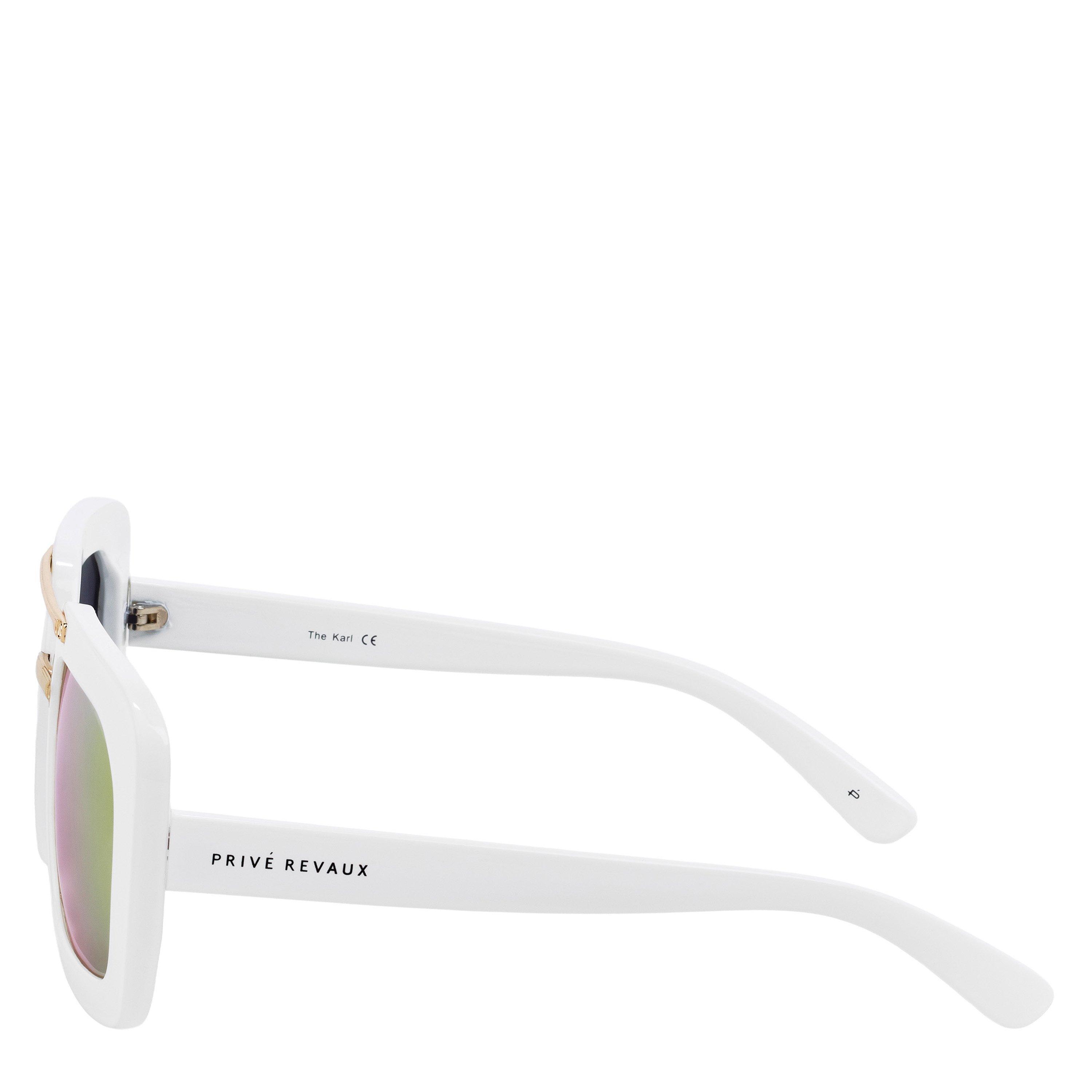 White - Prive Revaux - Adults Round Sunglasses - 2
