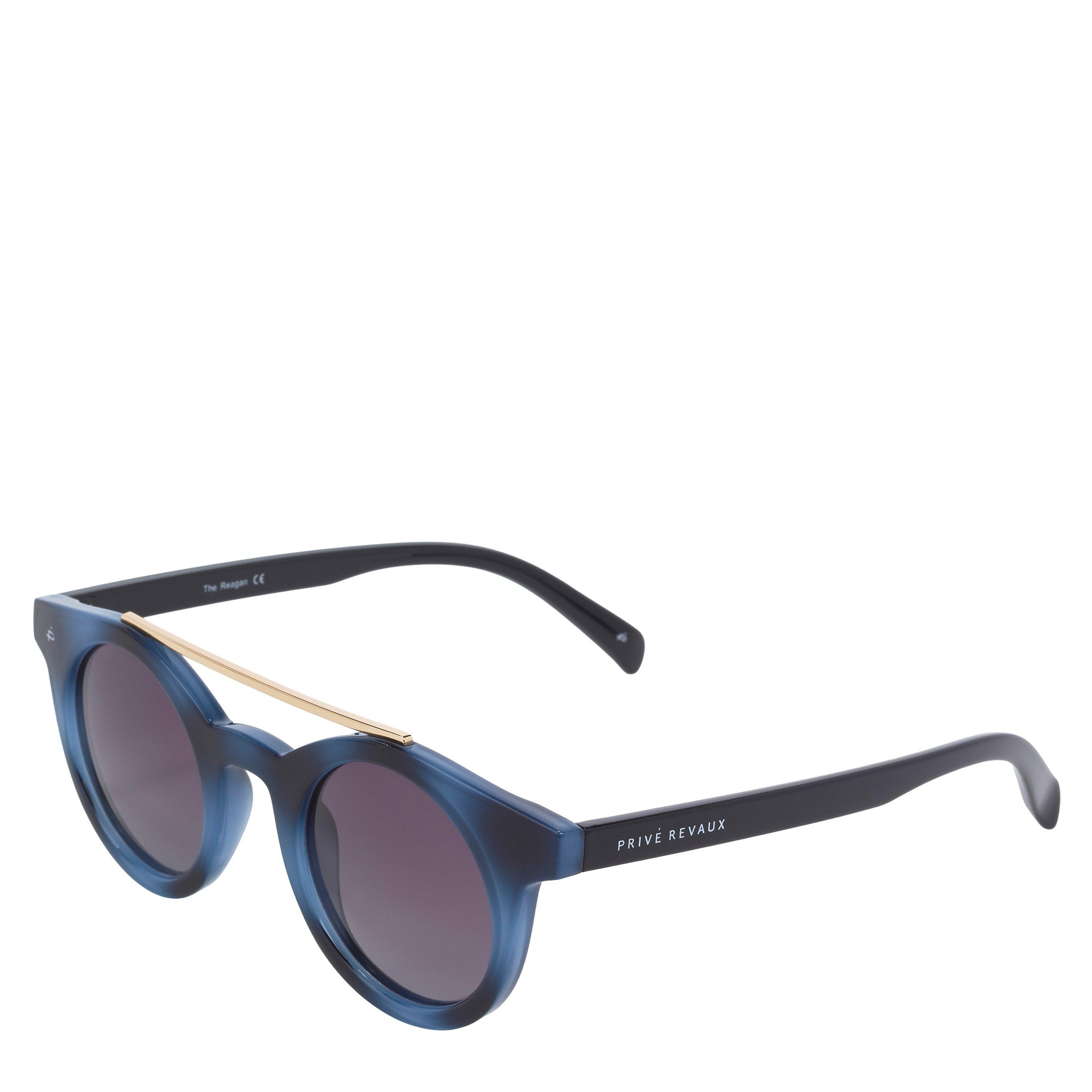 Prive Revaux  Adults Reagan Round Sunglasses - Black