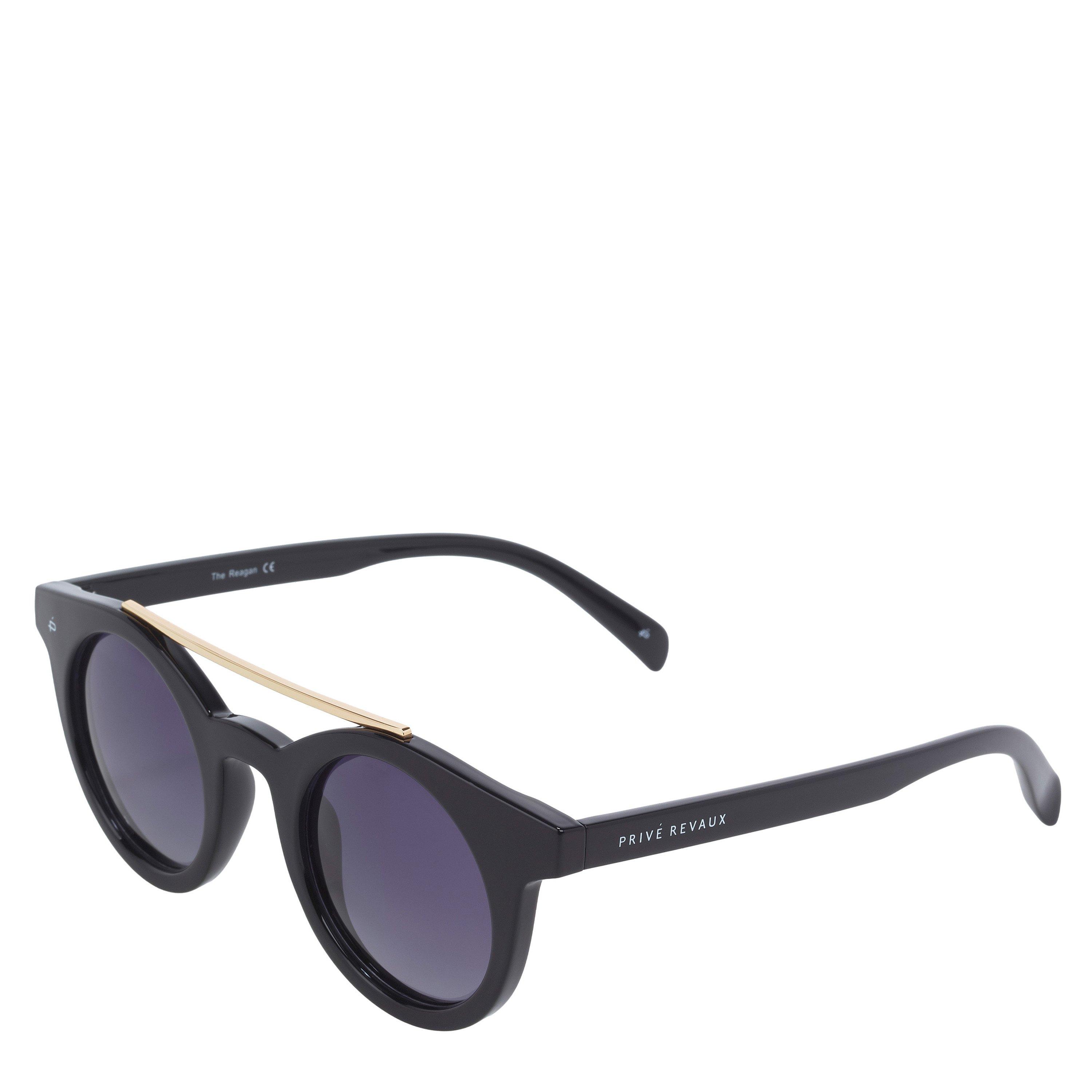 Prive Revaux  Adults Reagan Round Sunglasses - Black