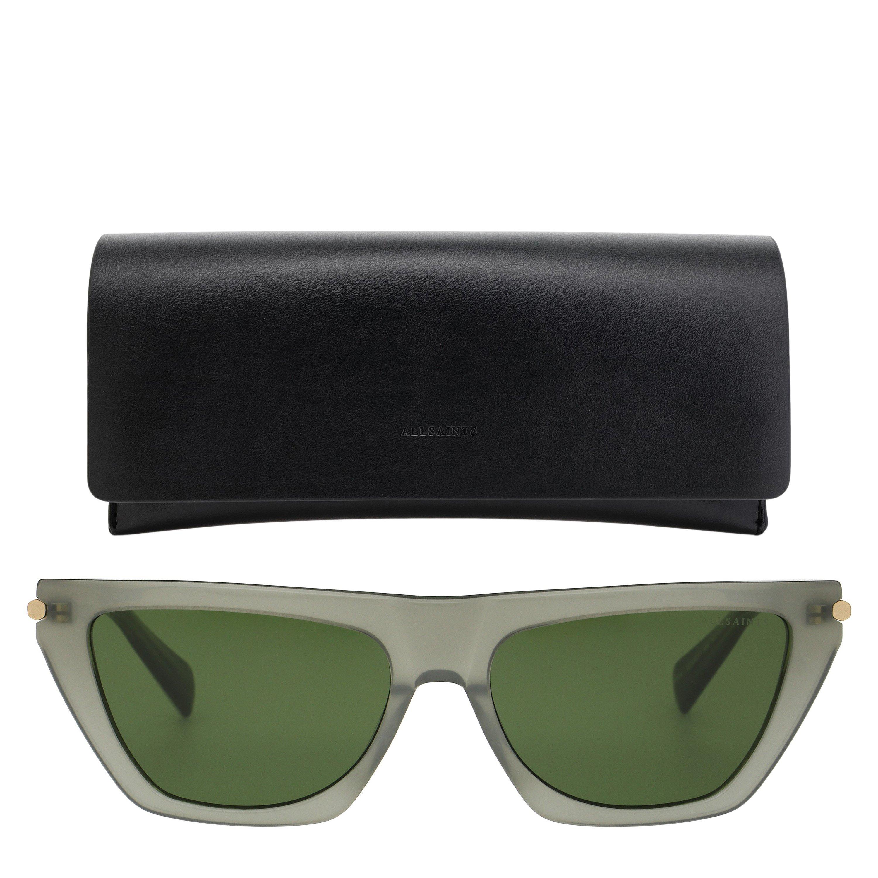 Grey Khaki - AllSaints - Women's Minka Angular Frame Cat Eye Sunglasses - 4