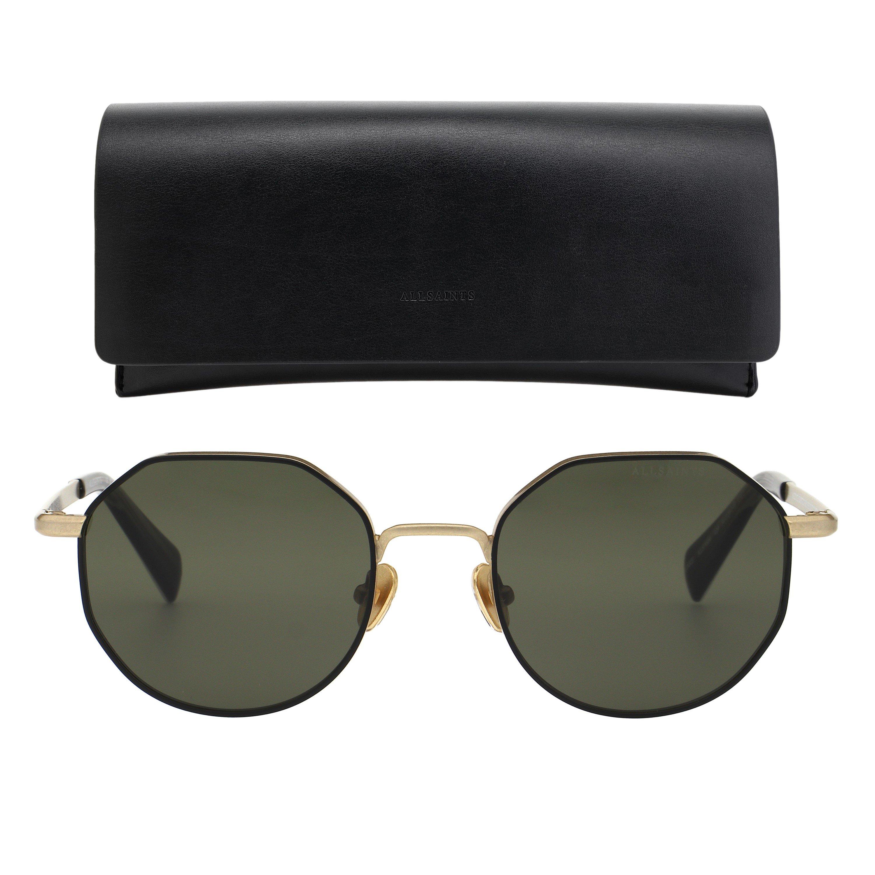 Gold/Black - AllSaints - Blake Round Sunglasses - 4