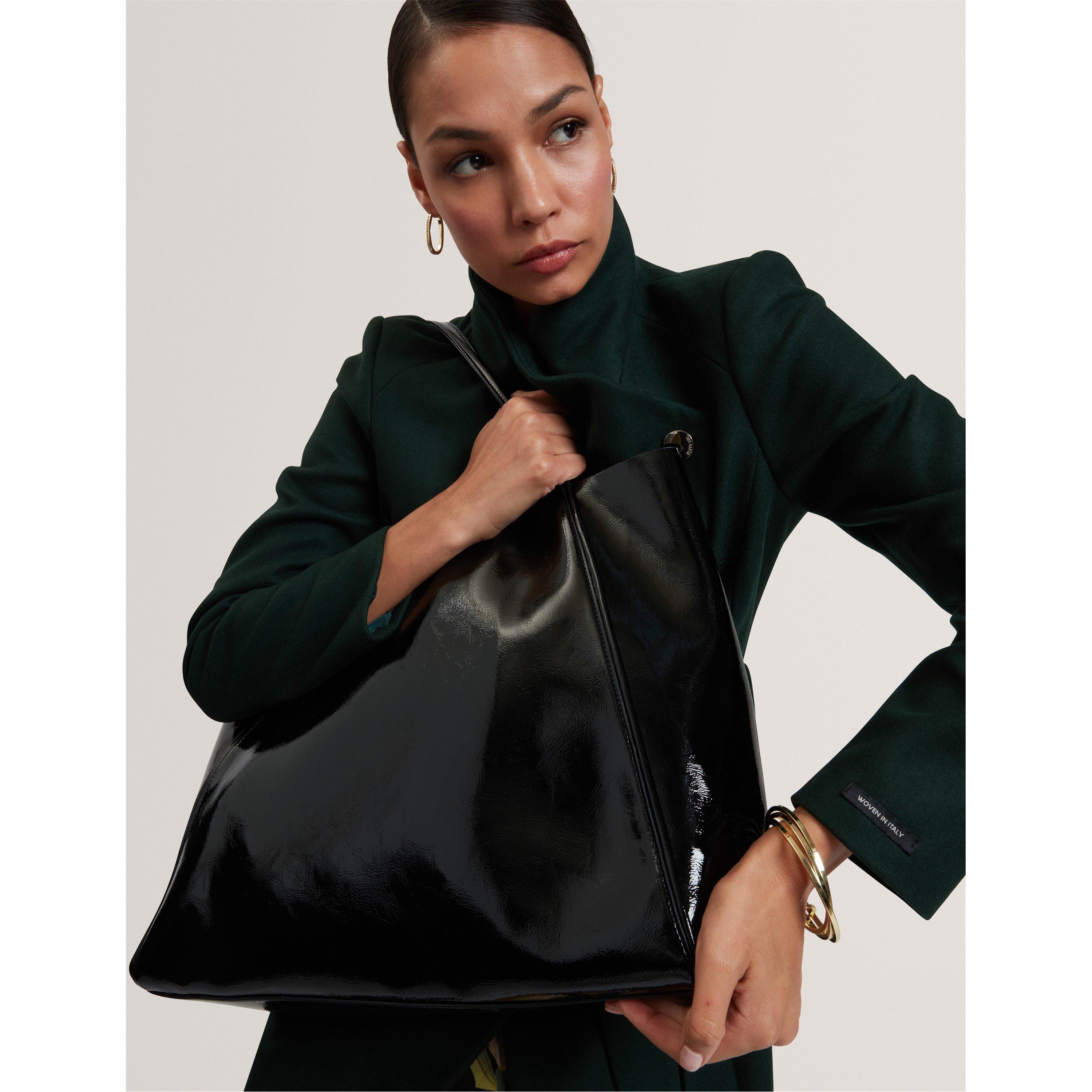 Black - Ted Baker - Women's PU Slouch Tote Bag - 3