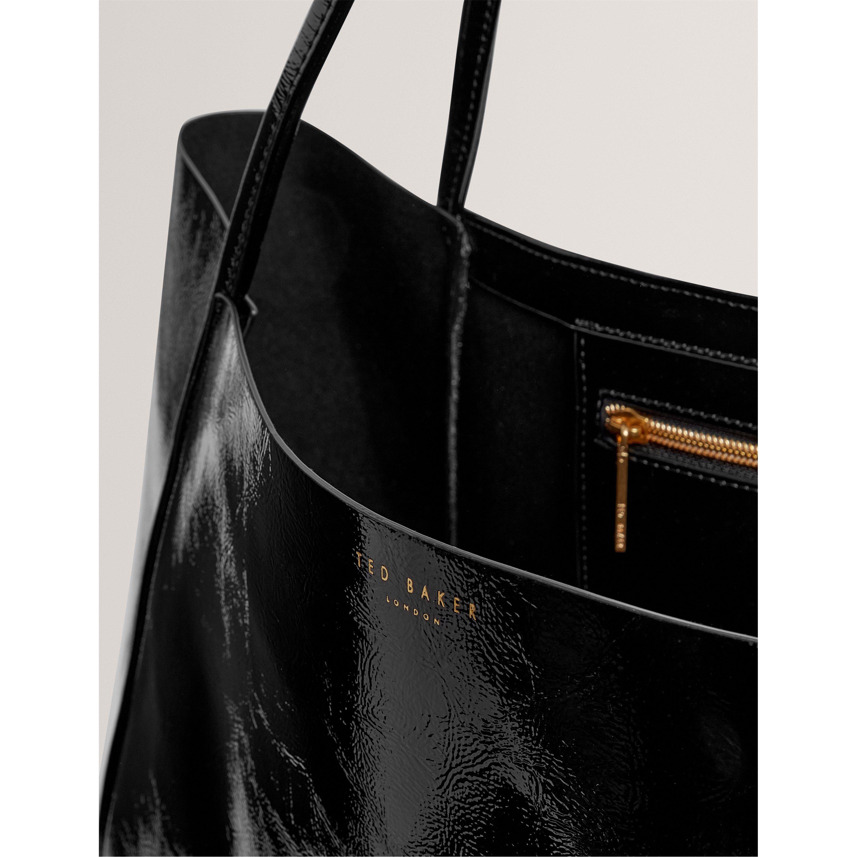 Black - Ted Baker - Women's PU Slouch Tote Bag - 4