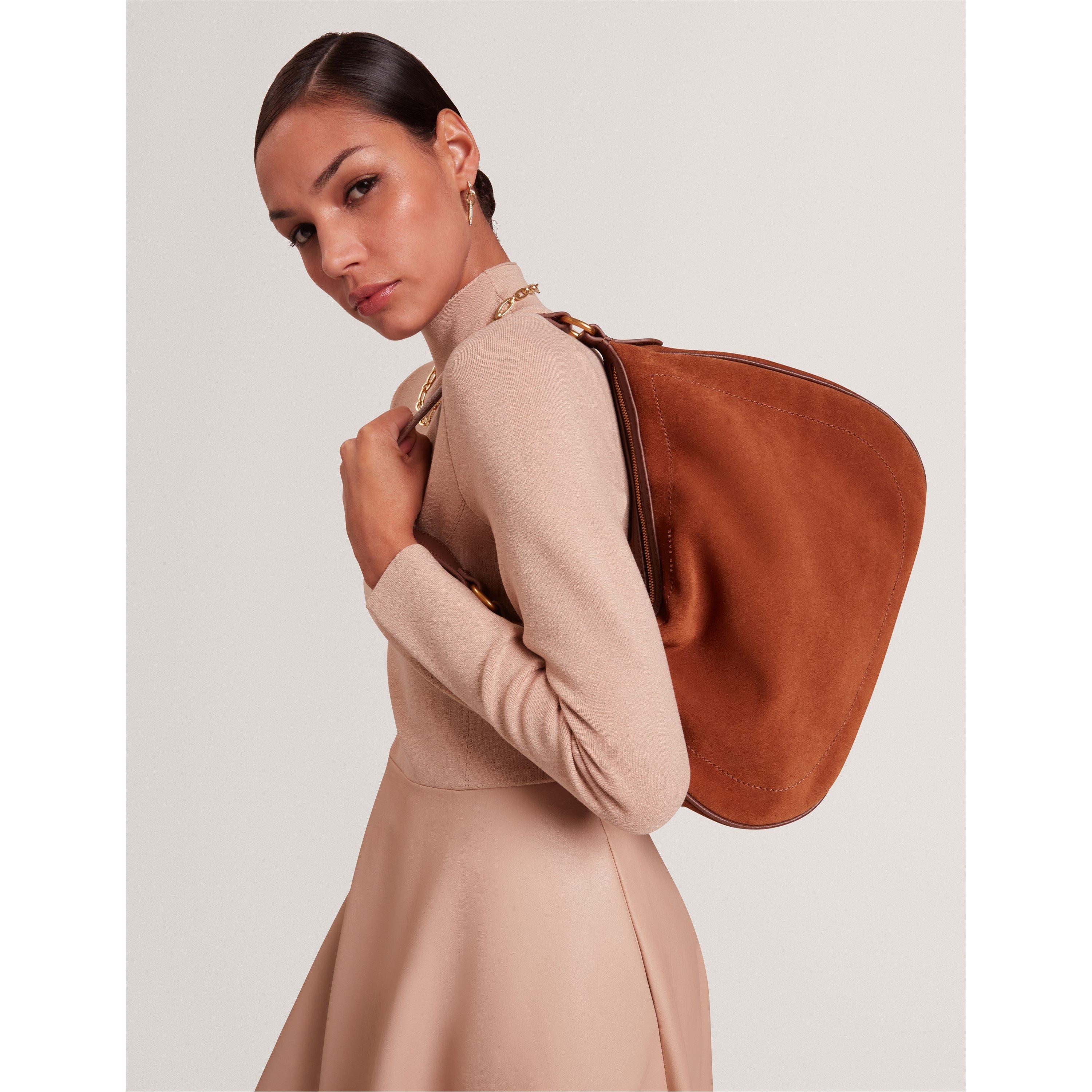 Marrón - Ted Baker - Ted Suede Hobo Bag Ld61 - 3